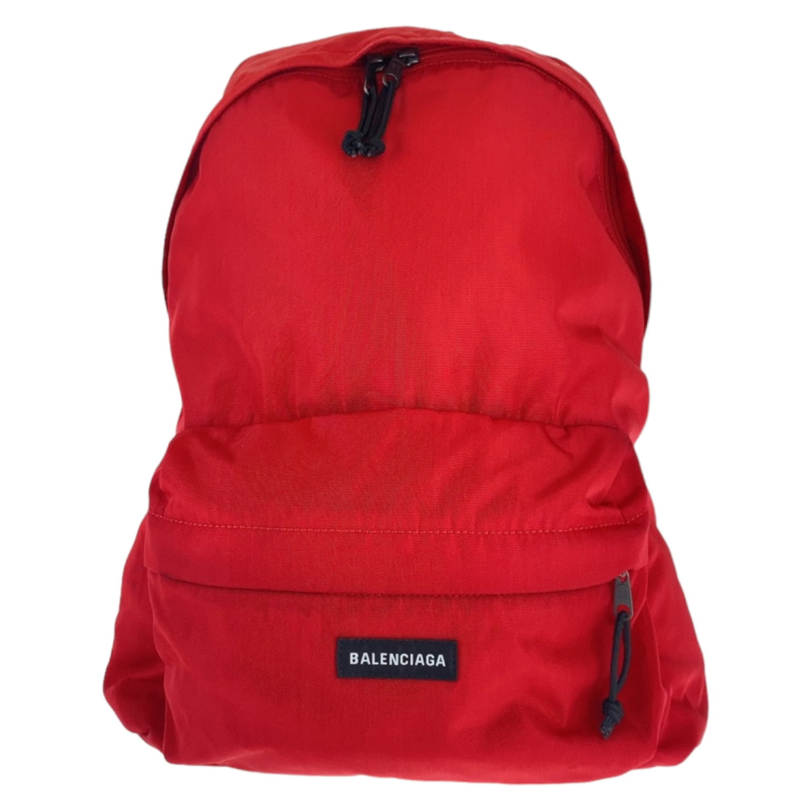 Backpack Nylon Balenciaga: Backpack Nylon Balenciaga Black and Red Balenciaga Backpack. Made from high-quality nylon, this stylish backpack features a sleek design with a 50cm x 32cm x 9cm size. The iconic French brand's