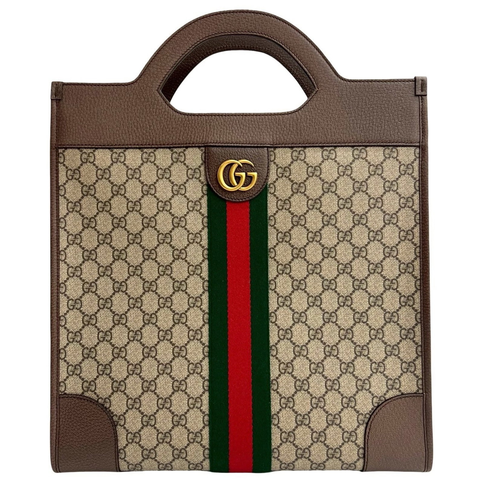 PVC Leather Tote Bag Gucci Handbag: PVC Leather Tote Bag Gucci Handbag PVC Leather Tote Bag Gucci Handbag, a stylish and practical accessory, boasts a unique combination of materials and colors. The brown, green, and red hues of this to