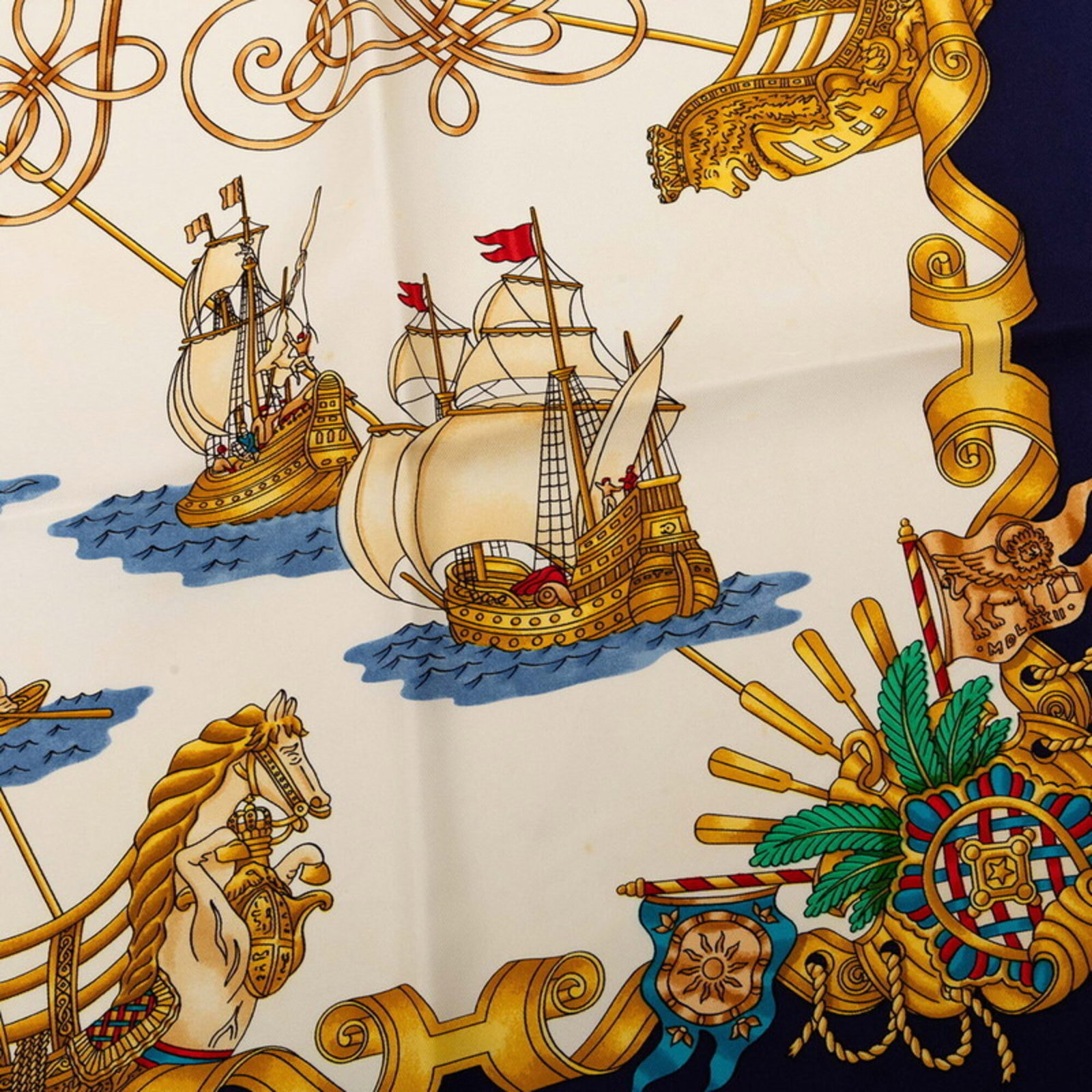 Silk Hermes Scarf - 6