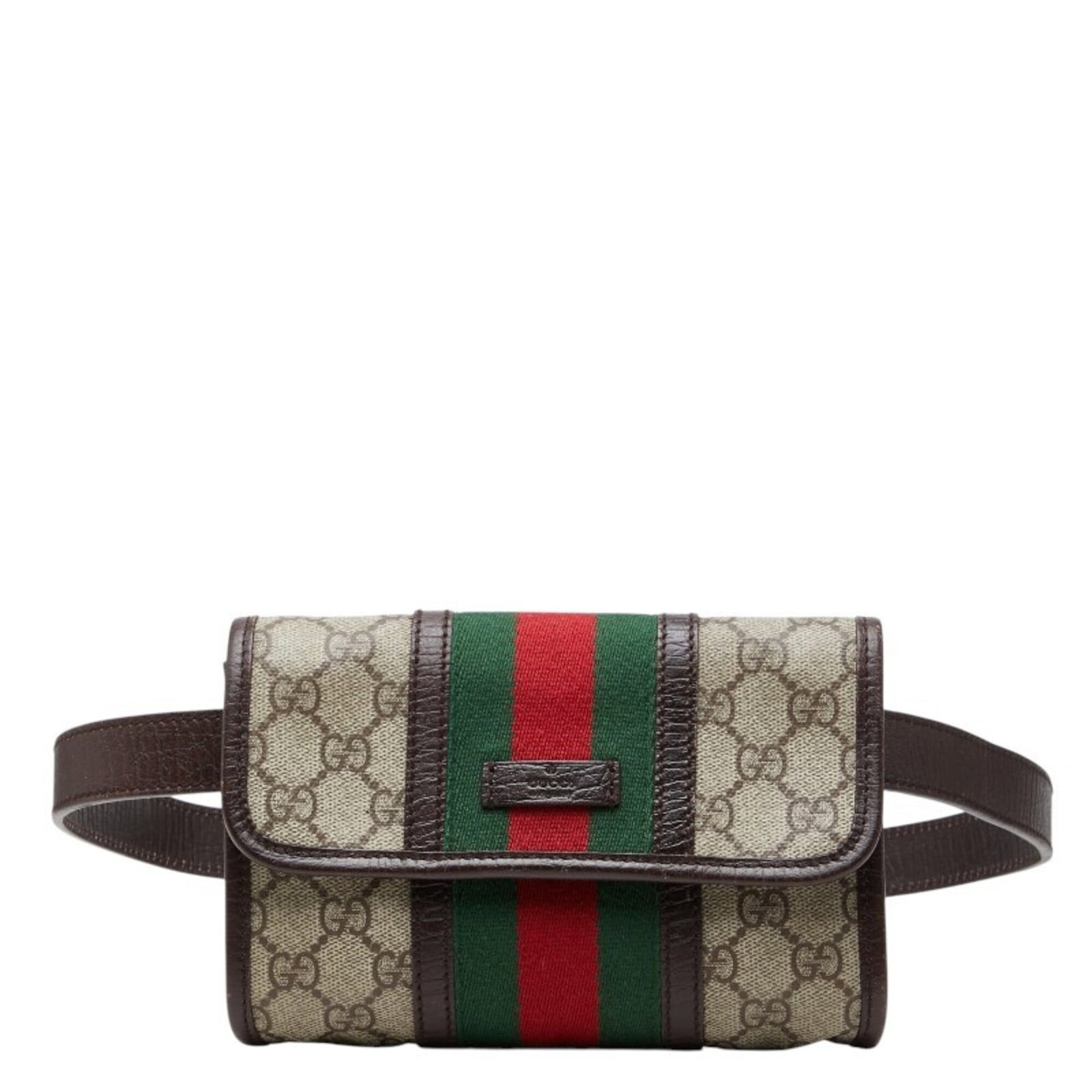 Pvc Leather Gucci Sling Fanny Bag Pack: Pvc Leather Gucci Sling Fanny Bag Pack PVC Leather Gucci Sling Fanny Bag Pack in Beige and Brown. This stylish fanny pack features a unique combination of PVC and leather materials, with a sleek