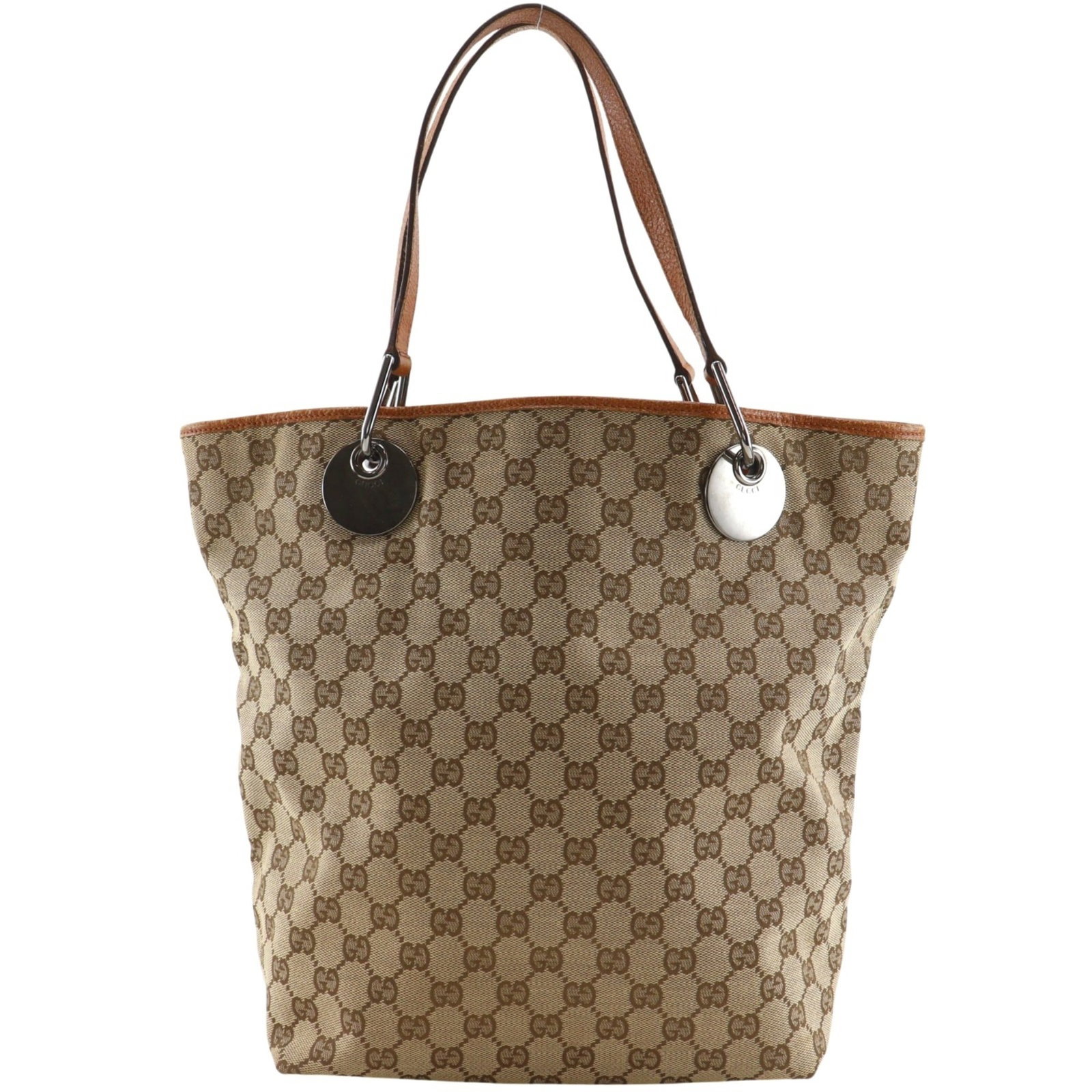 Canvas Gg Bag Tote Gucci: Canvas Gg Bag Tote Gucci Canvas GG Bag Tote Gucci is made from GG canvas material. It is a beige color and measures 31cm x 24cm x 12cm. Item Specifics: Brand: Gucci MPN: 120836 Type: Tote bag