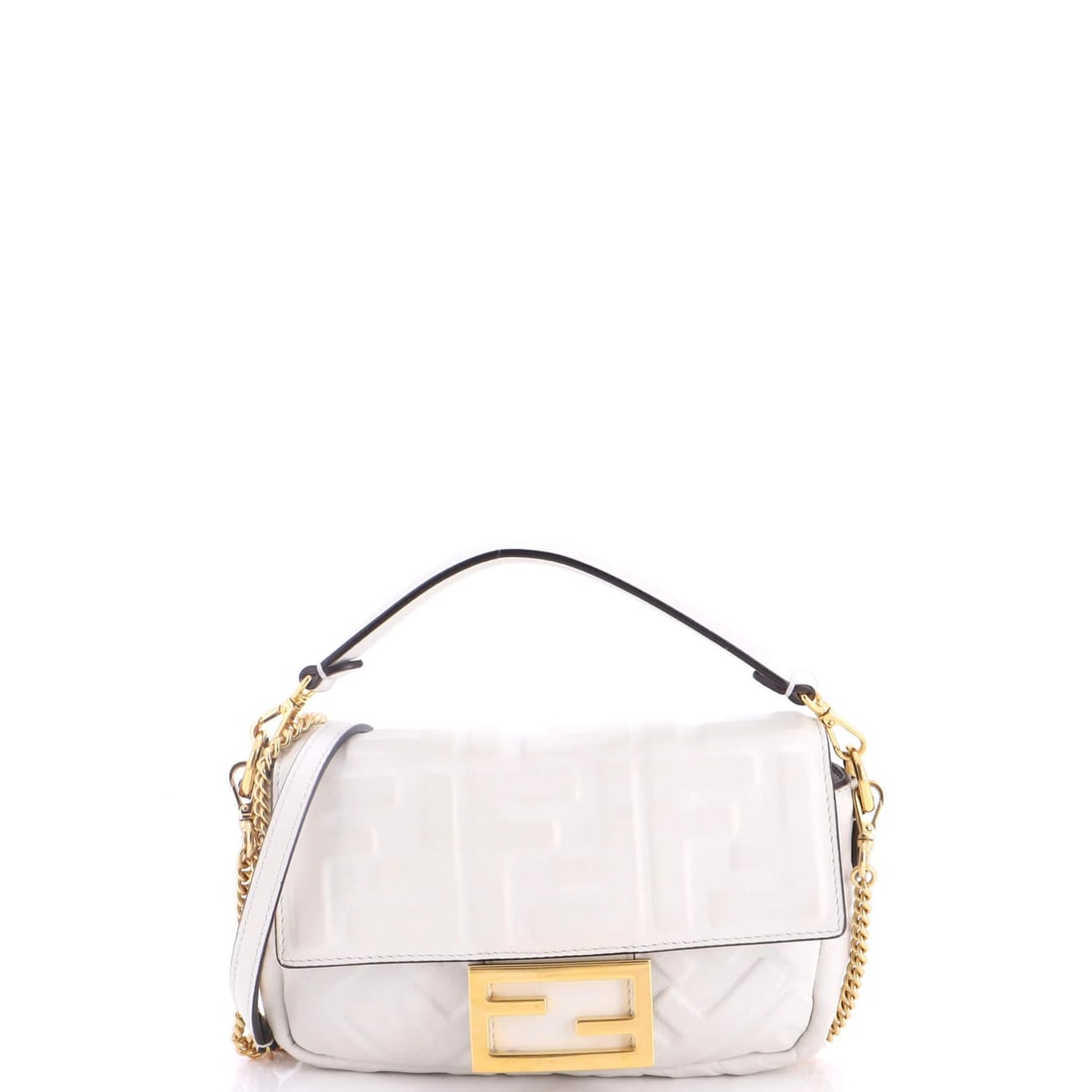 Baguette Zucca Fendi Leather Mini Embossed NM Bag (1 of 6)