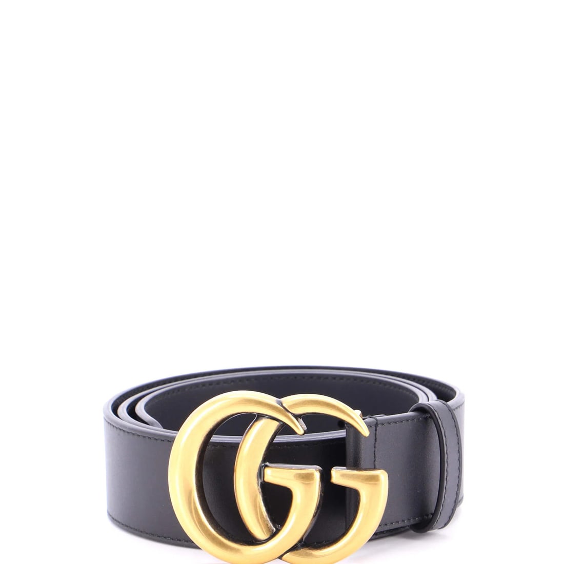 Gucci GG Marmont Leather Belt Wide: Gucci GG Marmont Leather Belt Wide Wide and stylish, this Gucci GG Marmont Leather Belt features a classic black leather exterior and interior, with aged gold hardware adding a touch of