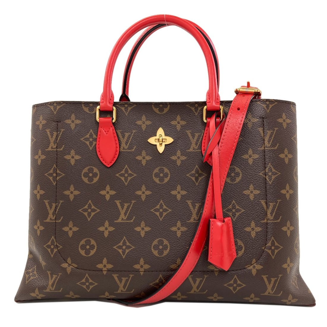 Louis Vuitton Monogram Canvas Flower Tote M43553: Louis Vuitton Monogram Canvas Flower Tote M43553 Brown Monogram Canvas Flower Tote from LOUIS VUITTON. This iconic tote features the signature monogram canvas design, a classic style that exudes timel