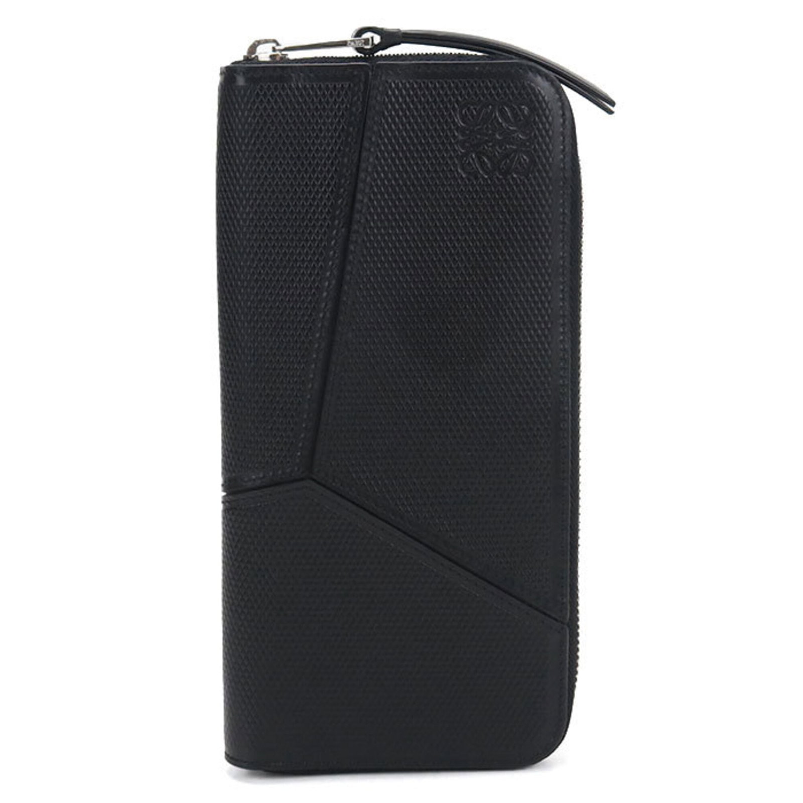 Leather Bi Fold Long Wallet: Leather Bi Fold Long Wallet Calfskin leather construction provides durability and a rich texture, while the sleek black design makes for a sophisticated accessory. This bi-fold long wallet measures 20