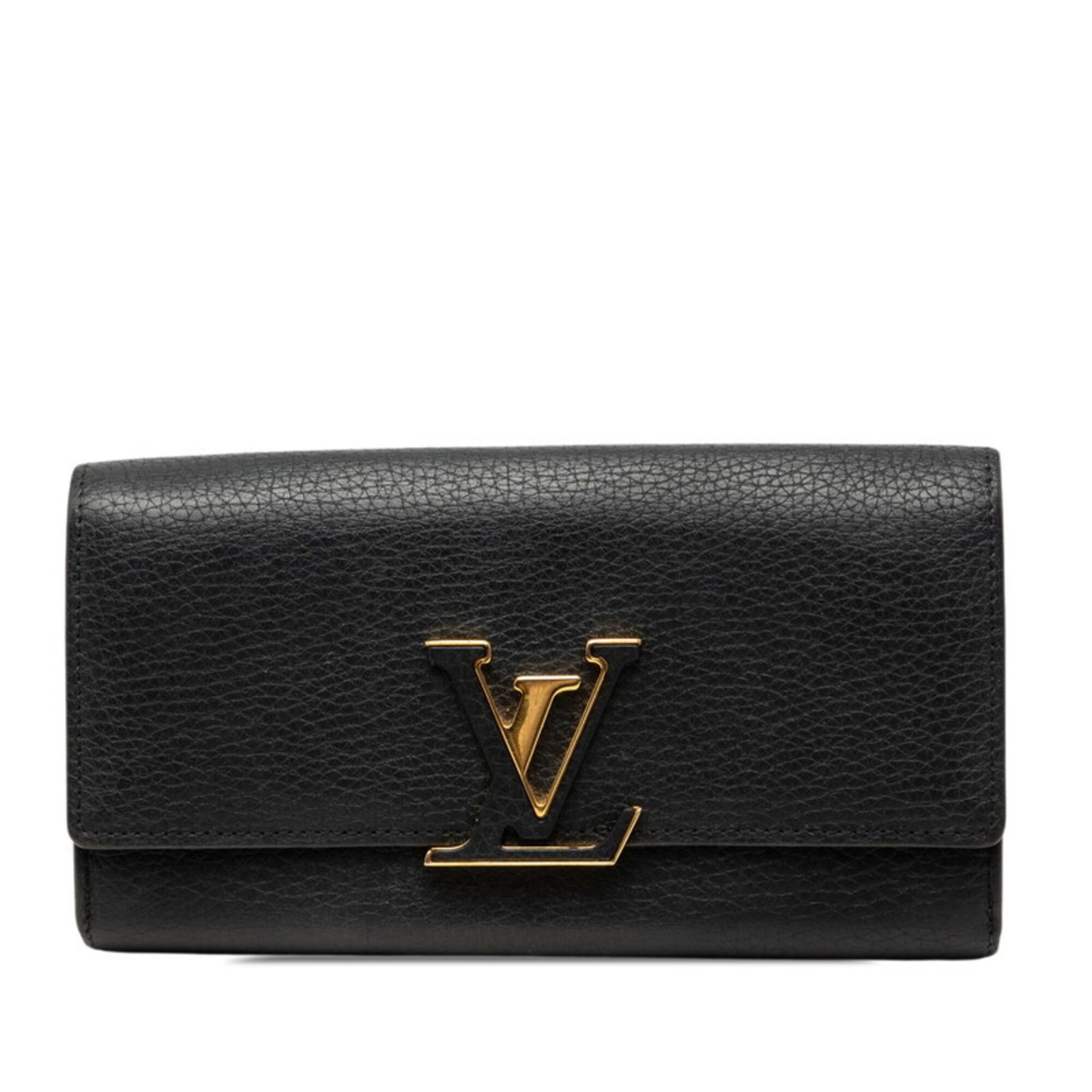 Leather Wallet Bi Fold Louis Vuitton: Leather Wallet Bi Fold Louis Vuitton Taurillon leather construction provides a luxurious feel to this bi-fold wallet, while its sleek black design makes it a stylish accessory for everyday use. Measur