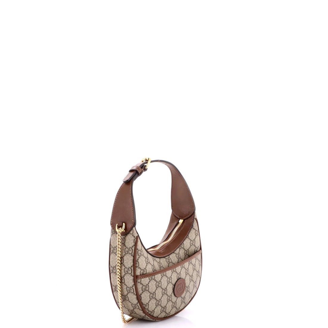 Mini GG Coated Canvas Hobo Patch Interlocking Moon Half Gucci - 2