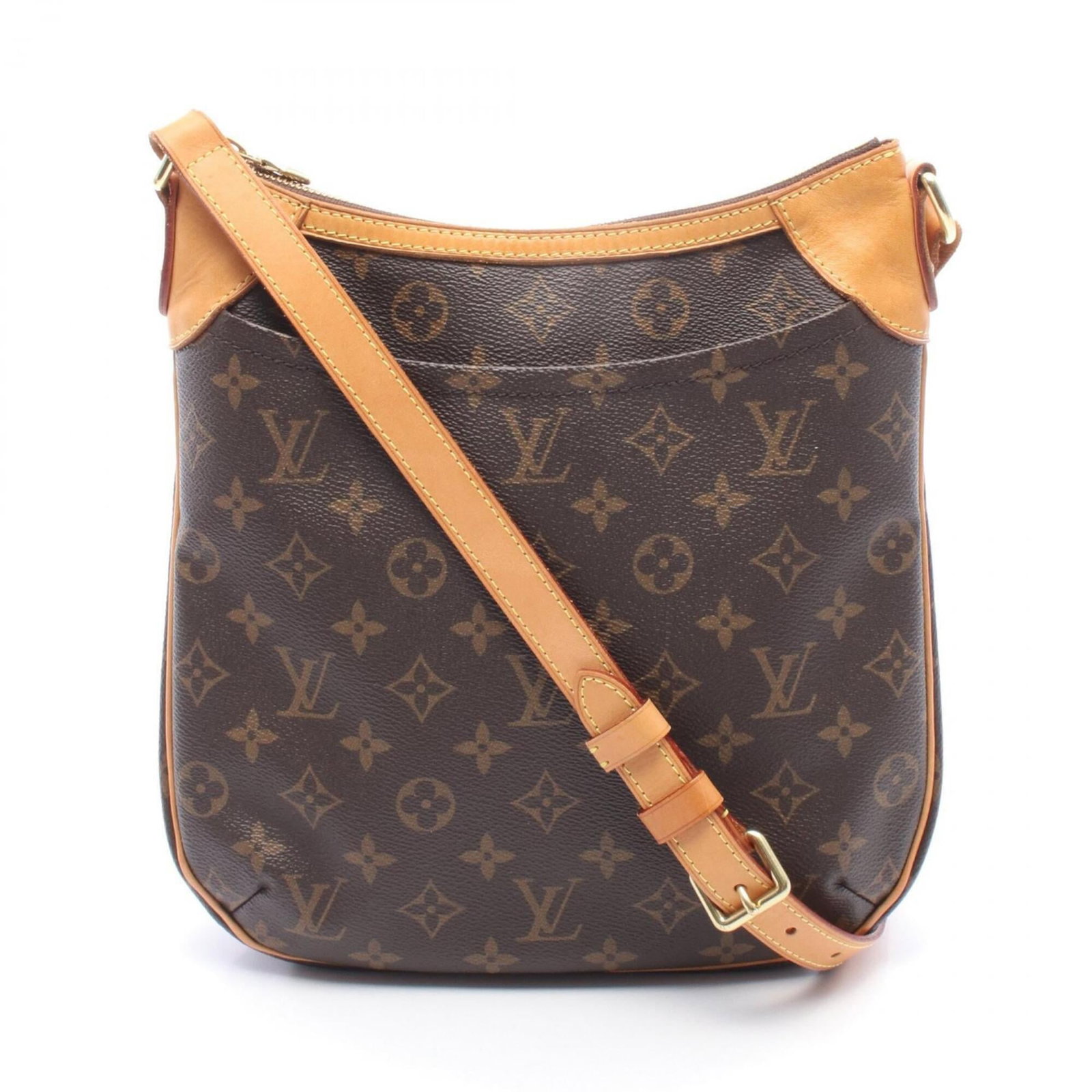Coated Canvas Leather Louis Vuitton Shoulder Bag: Coated Canvas Leather Louis Vuitton Shoulder Bag Coated canvas and leather make up this classic Louis Vuitton shoulder bag, available in a timeless brown monogram color. With its compact size and