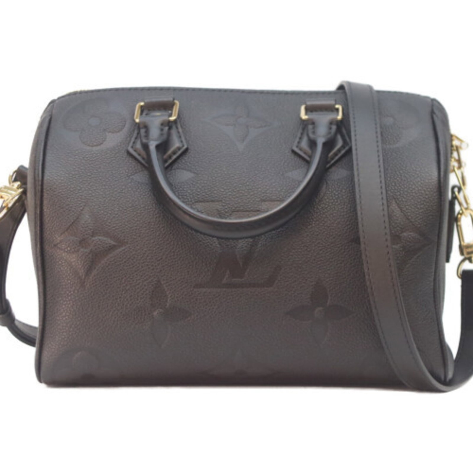 Shoulder Bag Monogram Empreinte Louis Vuitton: Shoulder Bag Monogram Empreinte Louis Vuitton The Louis Vuitton Shoulder Bag features a timeless design with a classic monogram Empreinte pattern in black, adding a touch of sophistication to any