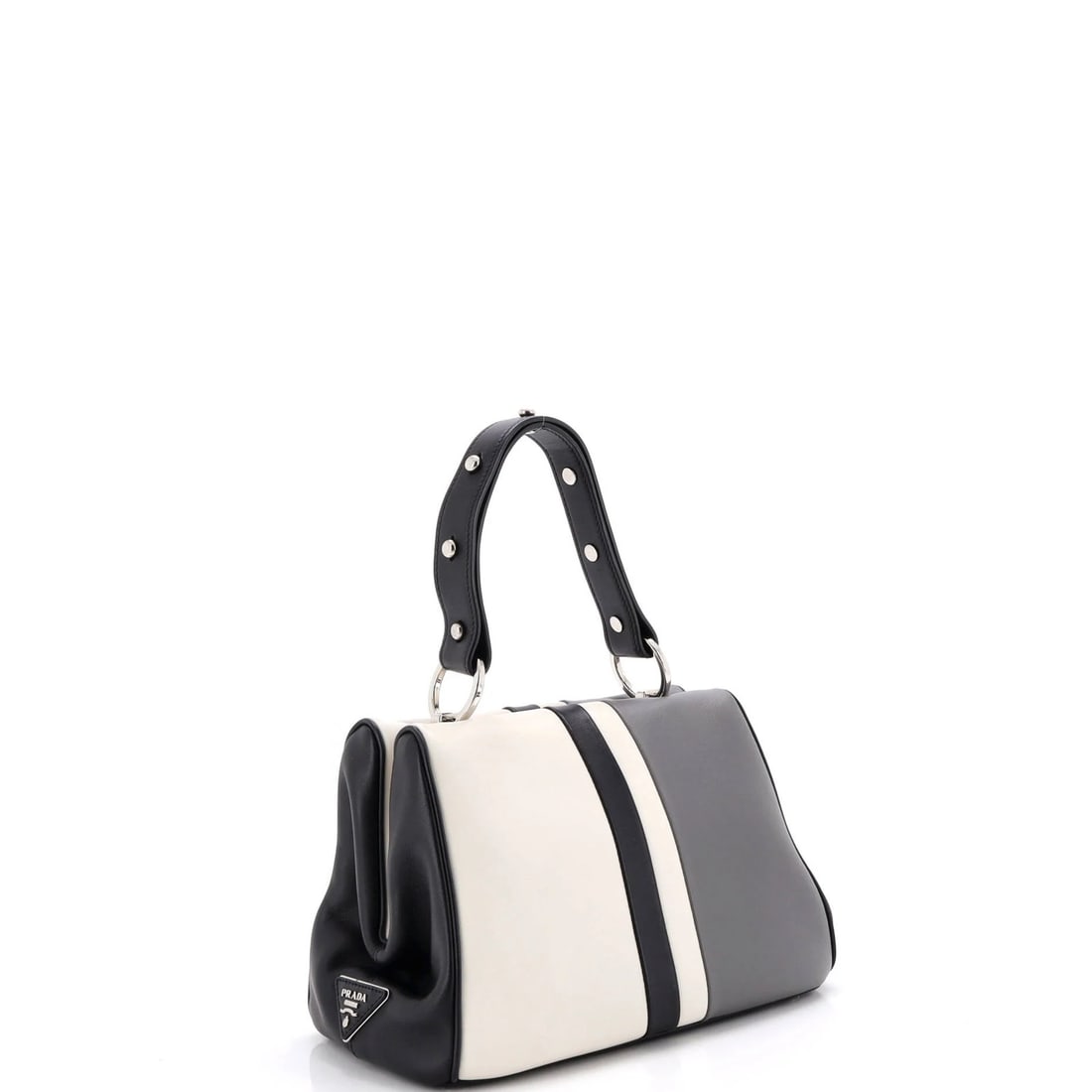 Light Frame Medium Leather Bag Shoulder Prada - 2