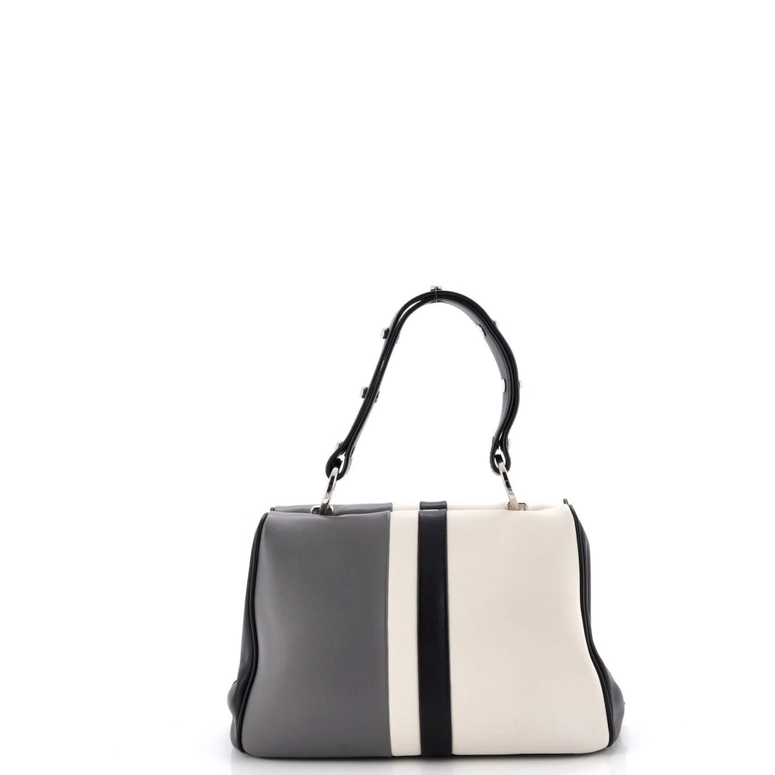 Light Frame Medium Leather Bag Shoulder Prada - 3