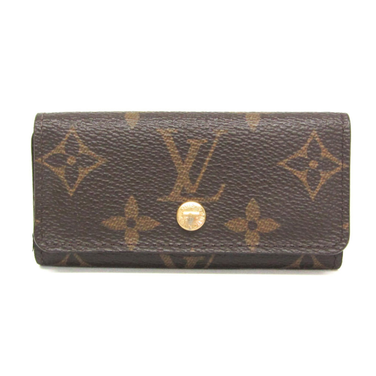 Keycase Monogram Louis Vuitton: Keycase Monogram Louis Vuitton The Louis Vuitton Monogram 4 Key Holder is a stylish and functional accessory, featuring the iconic Monogram pattern and a snap closure for easy use. Made from high-qual