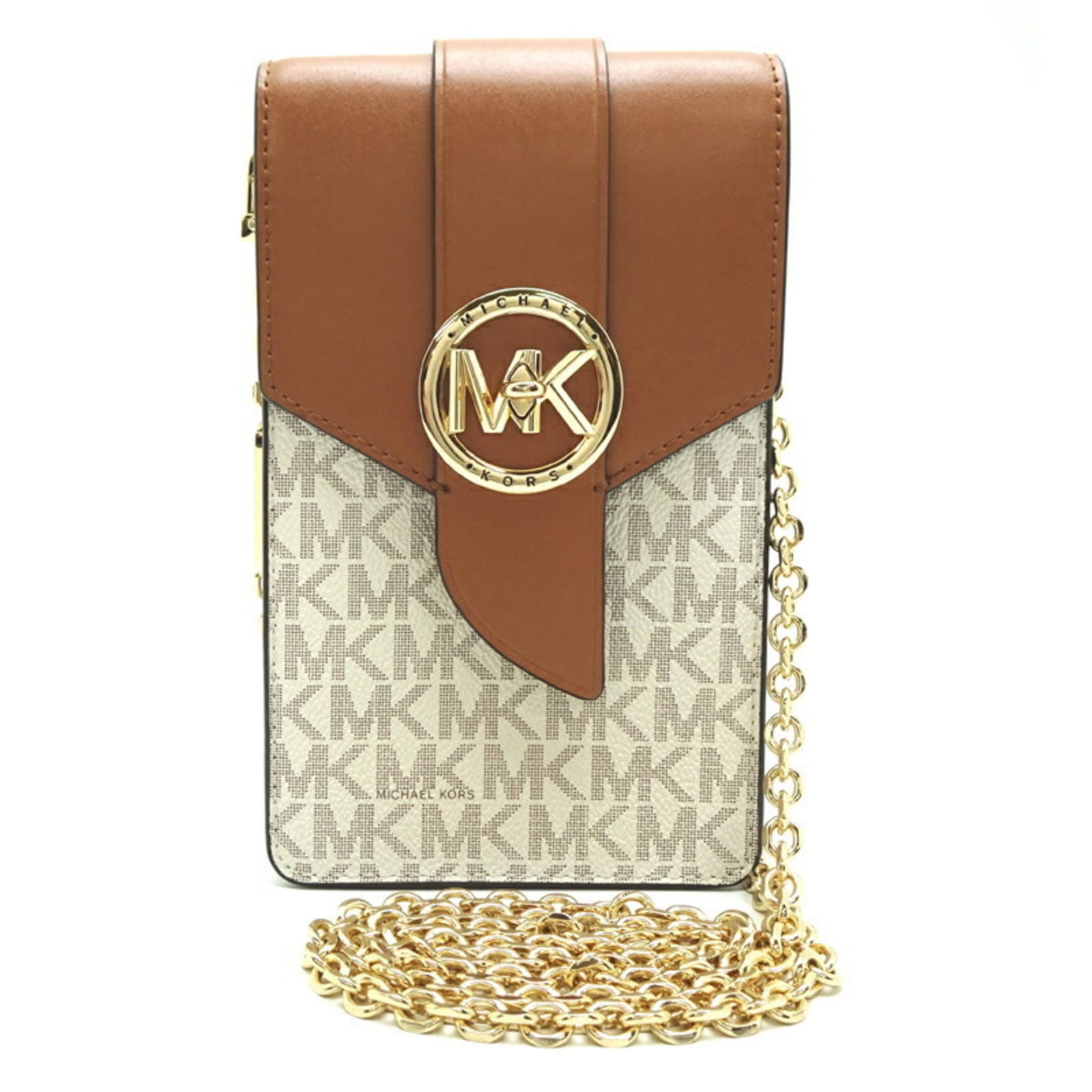 Kors Leather Bag Michael Shoulder Pvc: Kors Leather Bag Michael Shoulder Pvc The Michael Kors Leather Bag features a unique combination of PVC and leather materials, with a stylish turn lock closure and a card holder inner pocket.