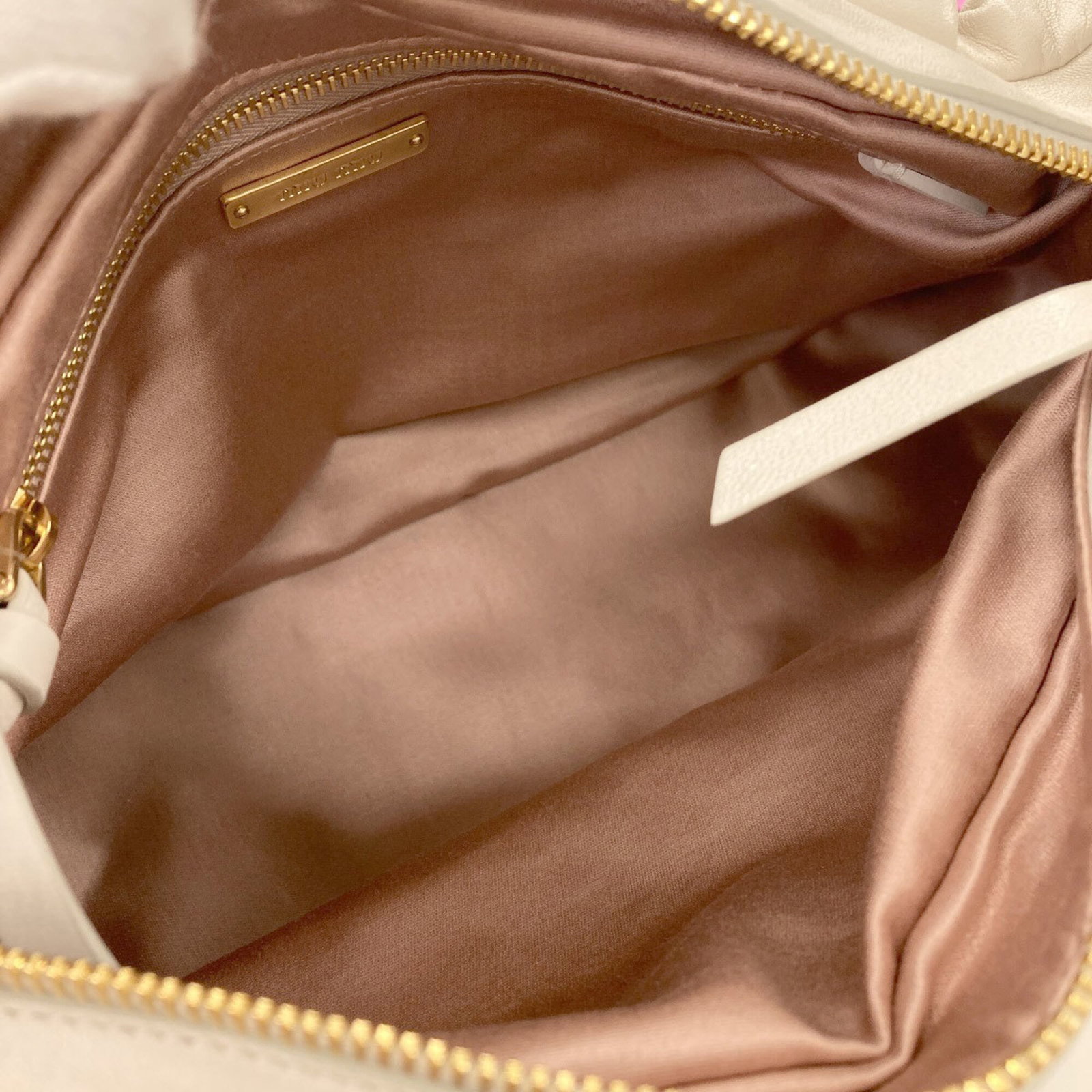 Handbag Miu Leather - 5