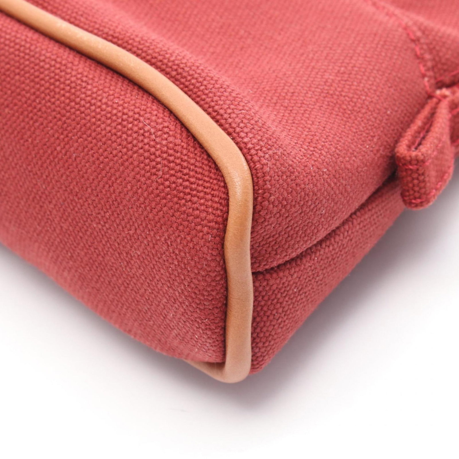Canvas leather Hermes pouch - 5