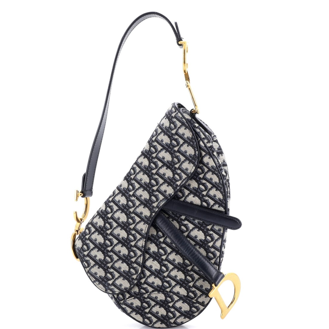 Canvas Oblique Medium Saddle Handbag Dior Christian: Canvas Oblique Medium Saddle Handbag Dior Christian Canvas Oblique Medium Saddle Handbag Dior Christian - A stylish and versatile shoulder bag with a classic oblique design, featuring a blue canvas