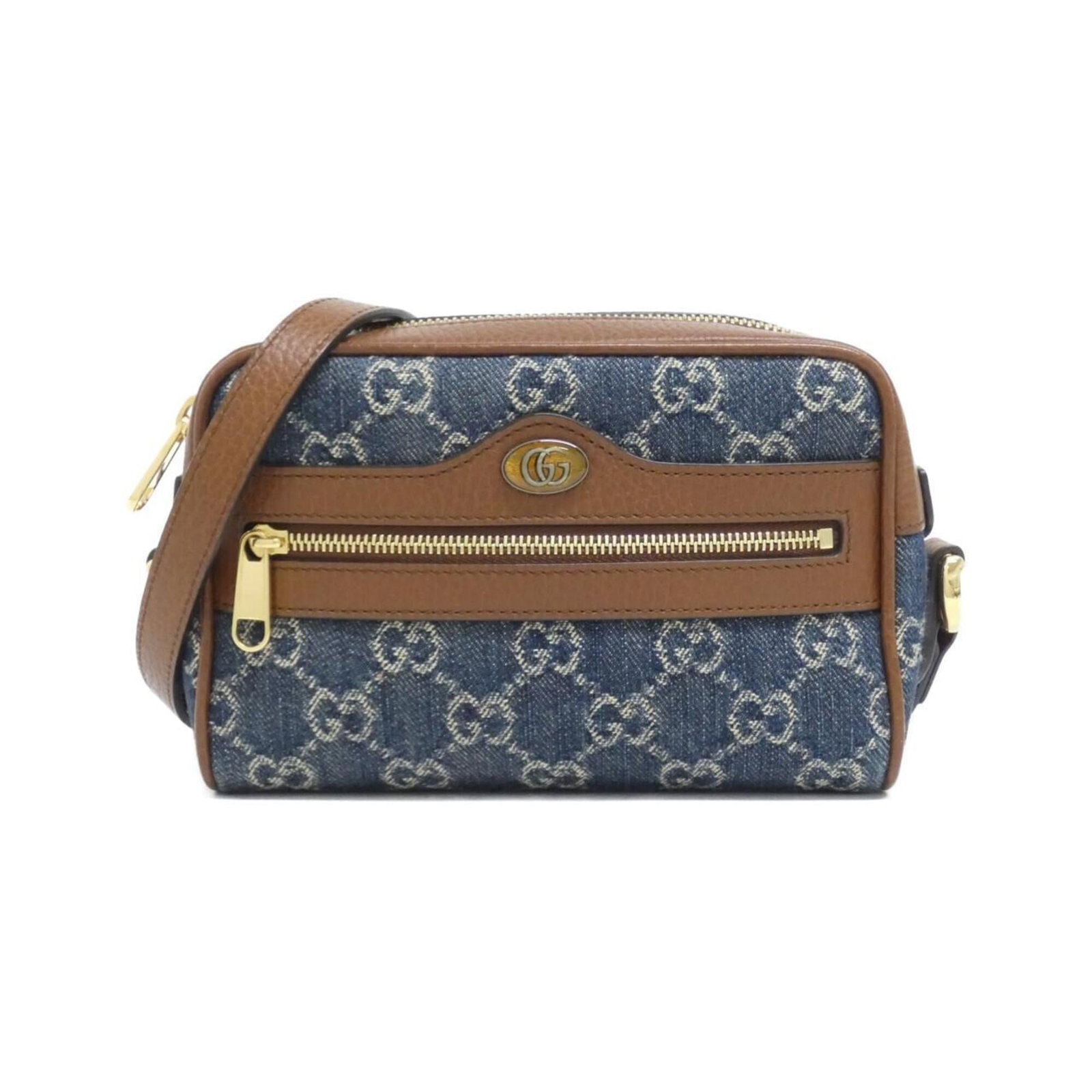 Shoulder Bag Gucci Denim Leather: Shoulder Bag Gucci Denim Leather Gucci Denim Leather Shoulder Bag - A stylish and versatile accessory, this shoulder bag features a unique denim and leather combination in a rich brown and dark blue
