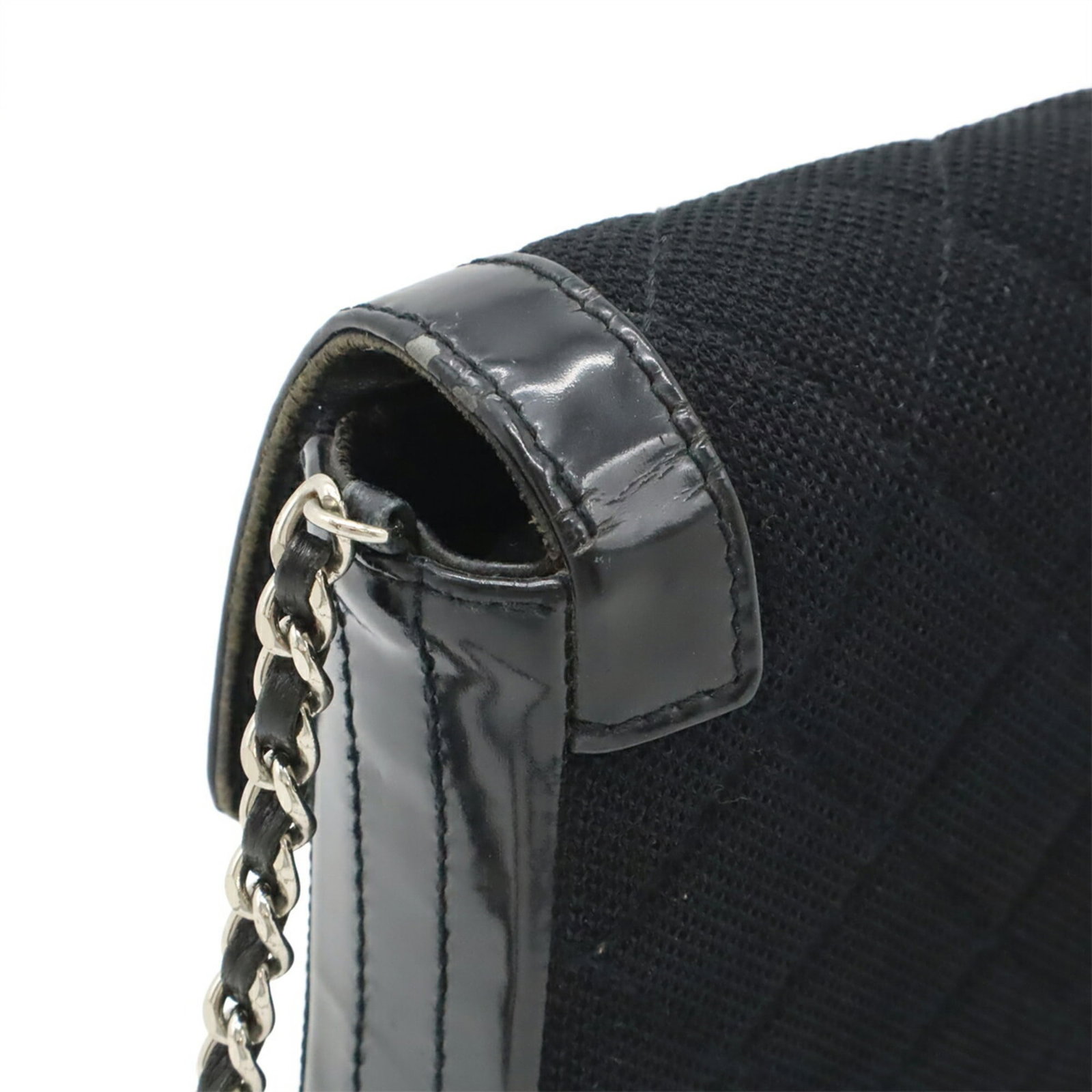 Canvas Patent Leather Chanel Bag Shoulder - 5