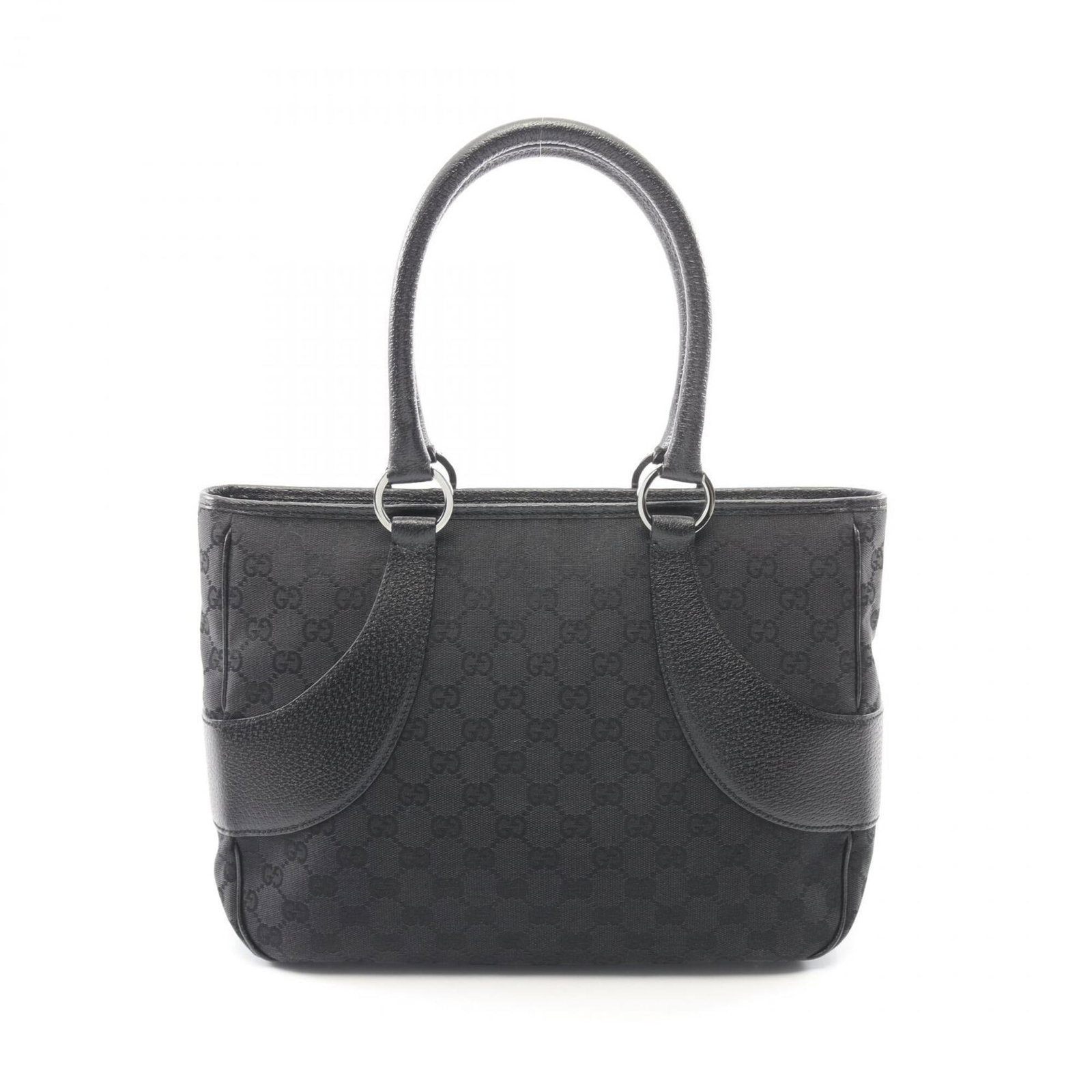 Canvas Leather Handbag Gucci: Canvas Leather Handbag Gucci Item Specifics: Brand: Gucci MPN: 113011 Type: Handbag Material: GG canvas , Leather Color: Black Gender: Women Size (HxWxD): 24cm x 31.5cm x 10cm / 9.44'' x 12.4'' x 3.93