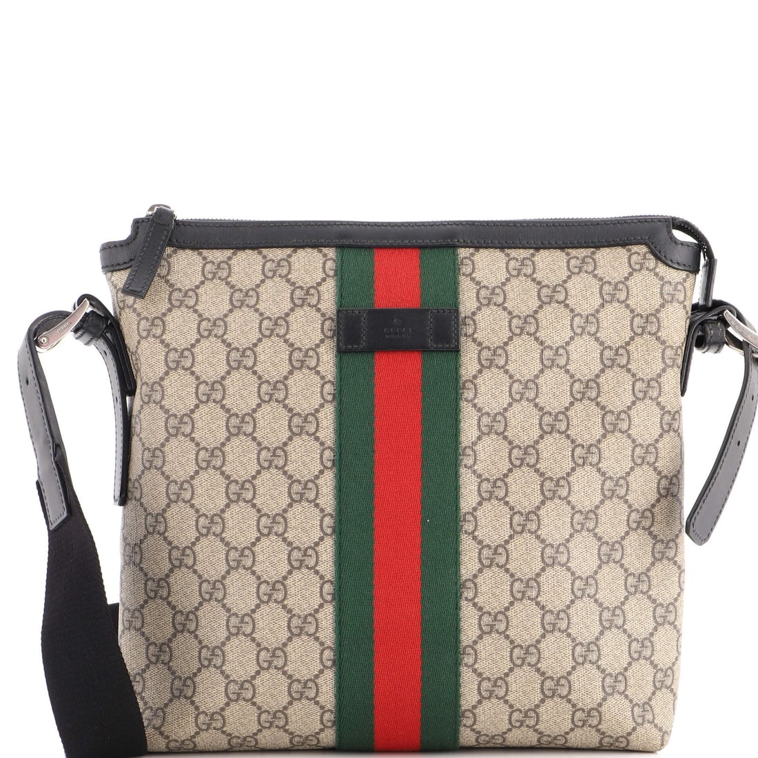 Gucci Coated Canvas Medium GG Web Bag Messenger: Gucci Coated Canvas Medium GG Web Bag Messenger Gucci Coated Canvas Medium GG Web Bag Messenger is a stylish medium-sized cross body bag with a classic GG web design. Made from high-quality canvas coa