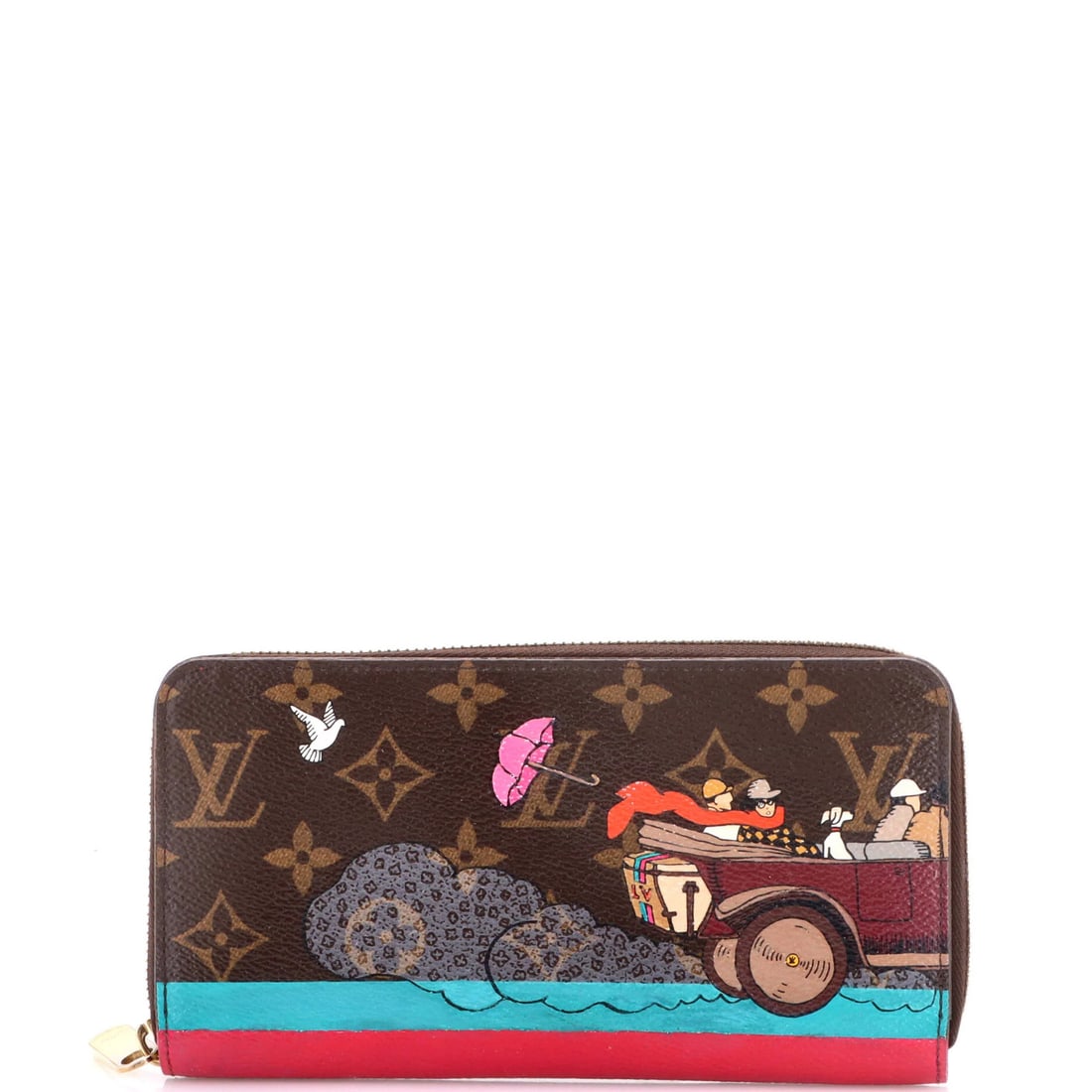 Limited Edition Zippy Wallet Vivienne Monogram Canvas Louis Vuitton Xmas: Limited Edition Zippy Wallet Vivienne Monogram Canvas Louis Vuitton Xmas Brown Limited Edition Vivienne Monogram Canvas Zippy Wallet by Louis Vuitton, featuring a unique canvas coated exterior with a 