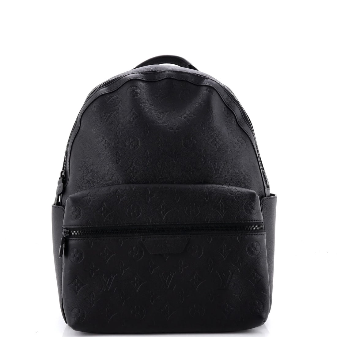 Shadow Leather Monogram Louis Vuitton Backpack Discovery: Shadow Leather Monogram Louis Vuitton Backpack Discovery Black Shadow Leather Monogram Louis Vuitton Discovery Backpack with scuffs, edge wear, corner wear, and minor creases on the exterior, and