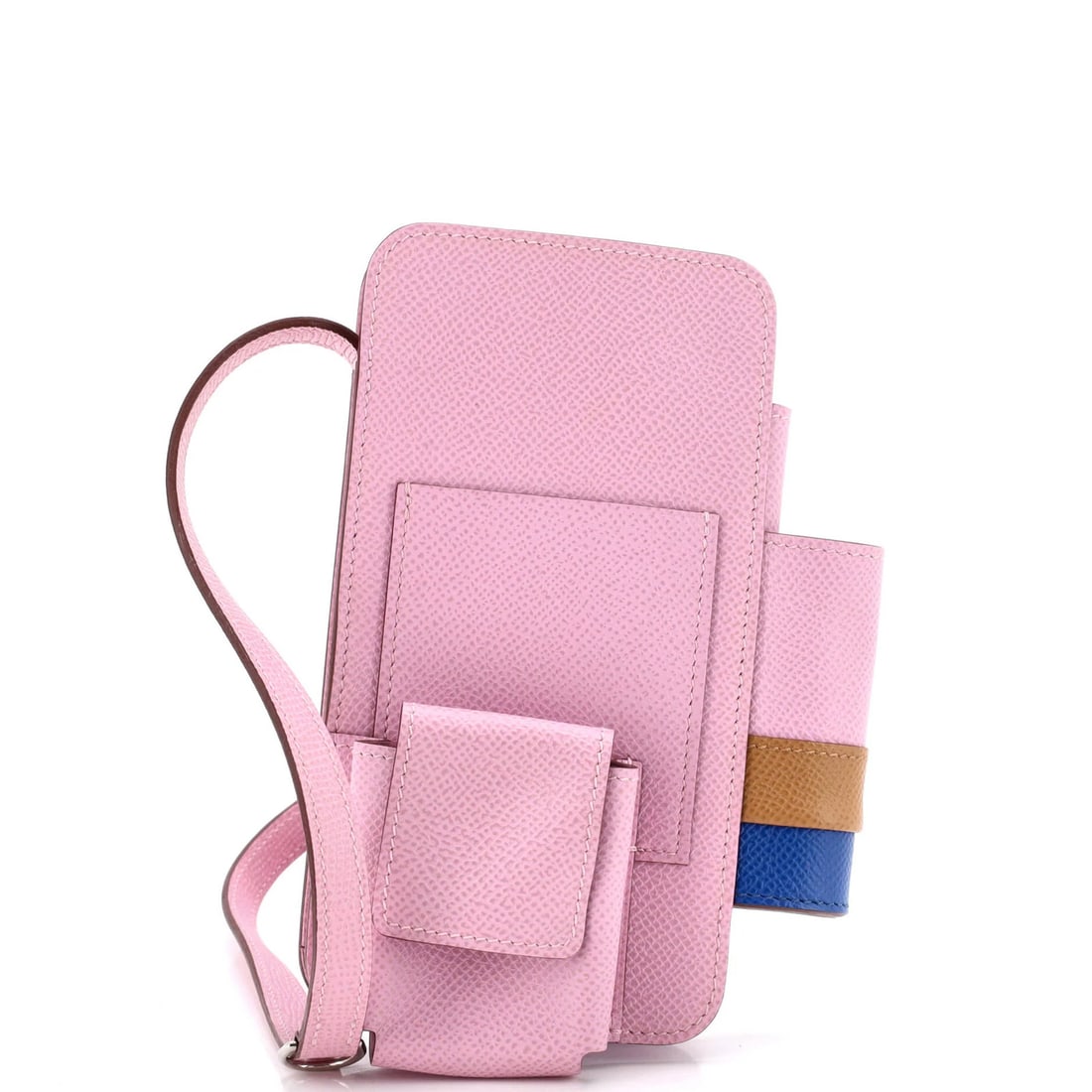 Hermes Epsom Phone Case Crossbody Bag: Hermes Epsom Phone Case Crossbody Bag Pink leather exterior, palladium hardware, and a signature (no authenticity guarantee) make this Hermesway Phone Case Crossbody Bag a unique accessory. Measuring