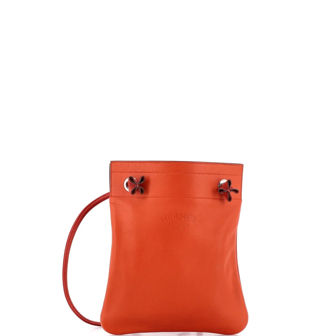 Milo Lambskin Bag Aline Swift Hermes Mini: Milo Lambskin Bag Aline Swift Hermes Mini The Milo Lambskin Bag Aline Swift Hermes Mini is a compact, stylish accessory featuring a rich brown leather exterior and interior. This mini cross-body bag