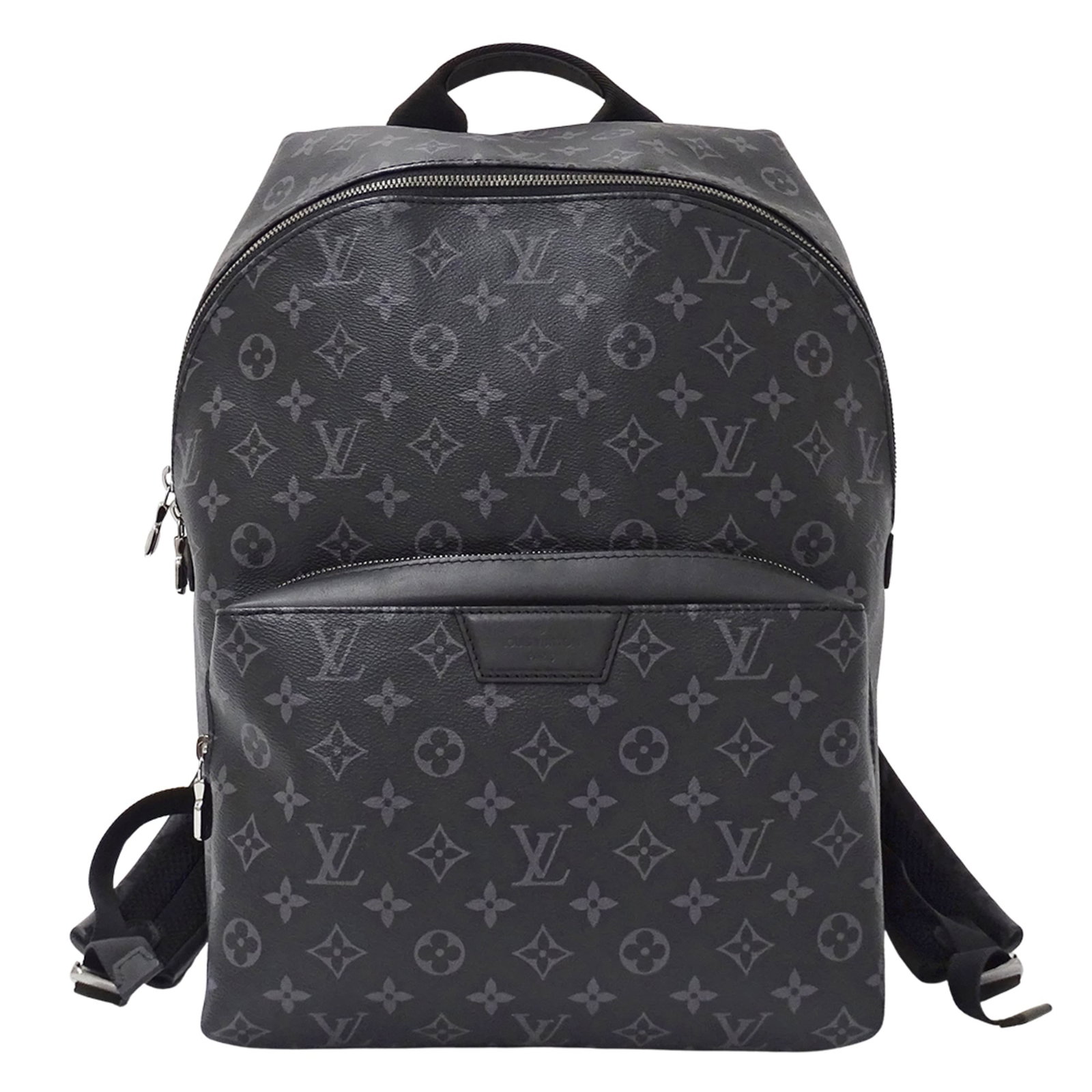 Louis Vuitton Monogram Eclipse Backpack: Louis Vuitton Monogram Eclipse Backpack Monogram Eclipse backpack from Louis Vuitton, featuring the iconic Monogram Eclipse pattern in its signature color. This stylish backpack measures 38cm x 28cm