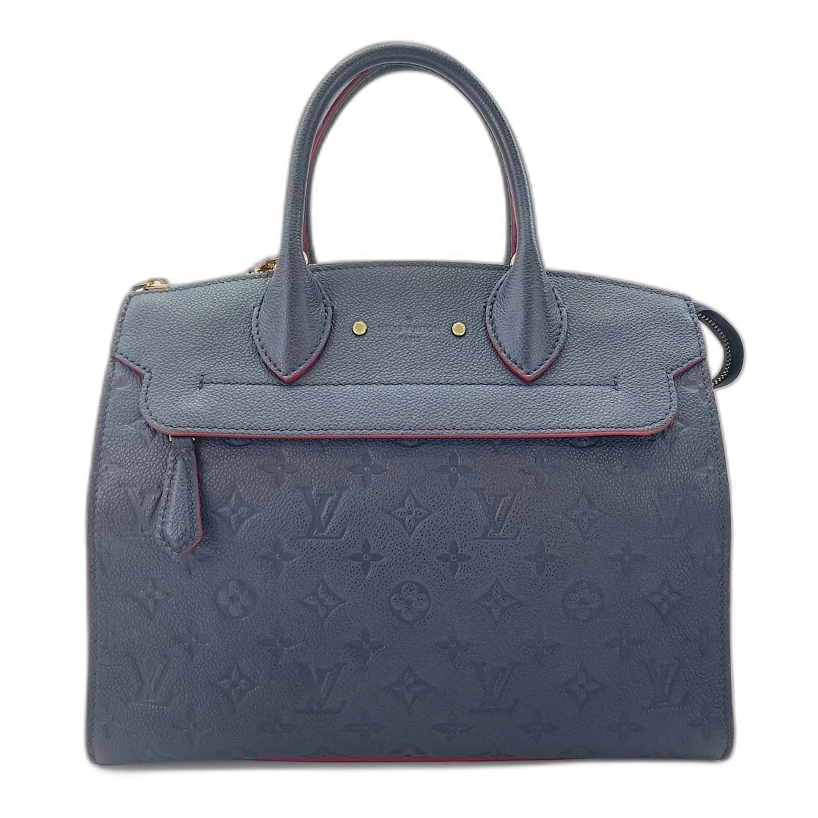 Handbag Louis Vuitton: Handbag Louis Vuitton Navy blue Louis Vuitton handbag with a classic design, featuring a 25cm x 31cm x 10cm size and adjustable strap length of 80cm - 90cm. The bag's signature monogram pattern adds a