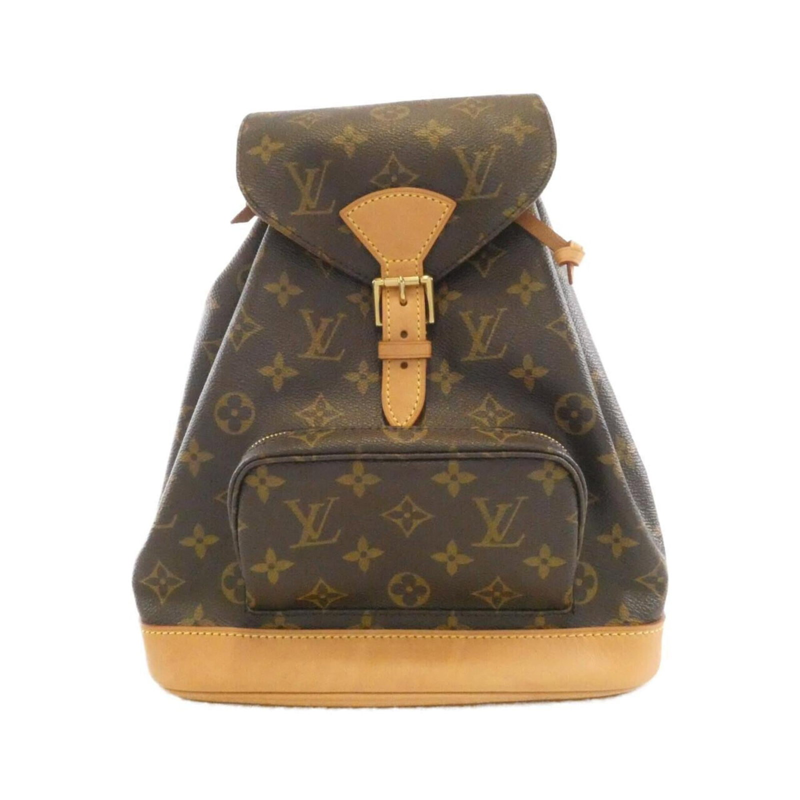 Vuitton Louis Monogram Backpack: Vuitton Louis Monogram Backpack The Louis Vuitton M51136 Backpack boasts a timeless design, featuring the iconic Monogram pattern in a rich Marron color. This stylish and functional bag measures 29cm