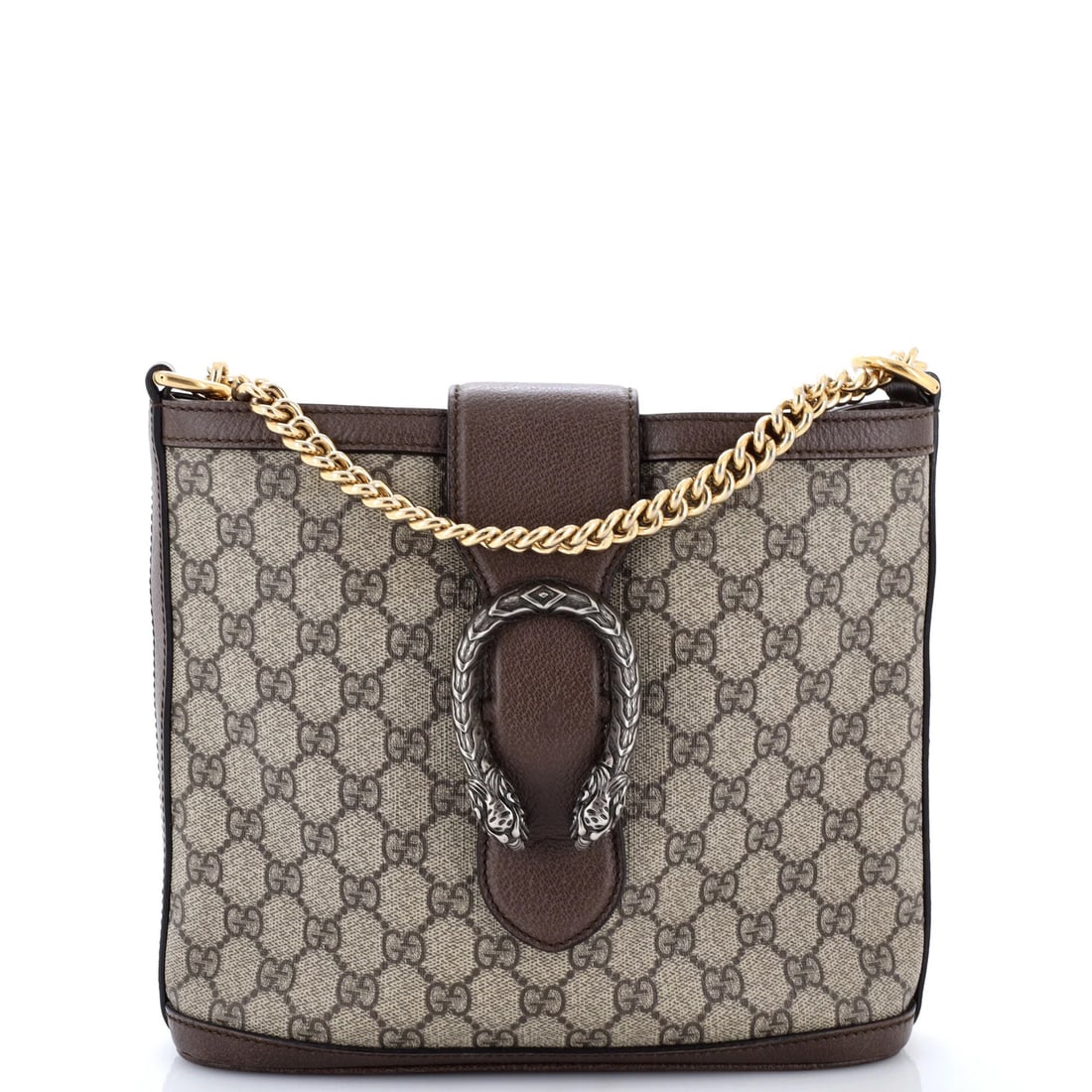 Bucket Bag Dionysus Medium Coated Canvas GG Gucci: Bucket Bag Dionysus Medium Coated Canvas GG Gucci The Gucci Dionysus Bucket Bag Medium Coated Canvas GG is a stylish and versatile handbag featuring a medium size, brown exterior, and a satin blue