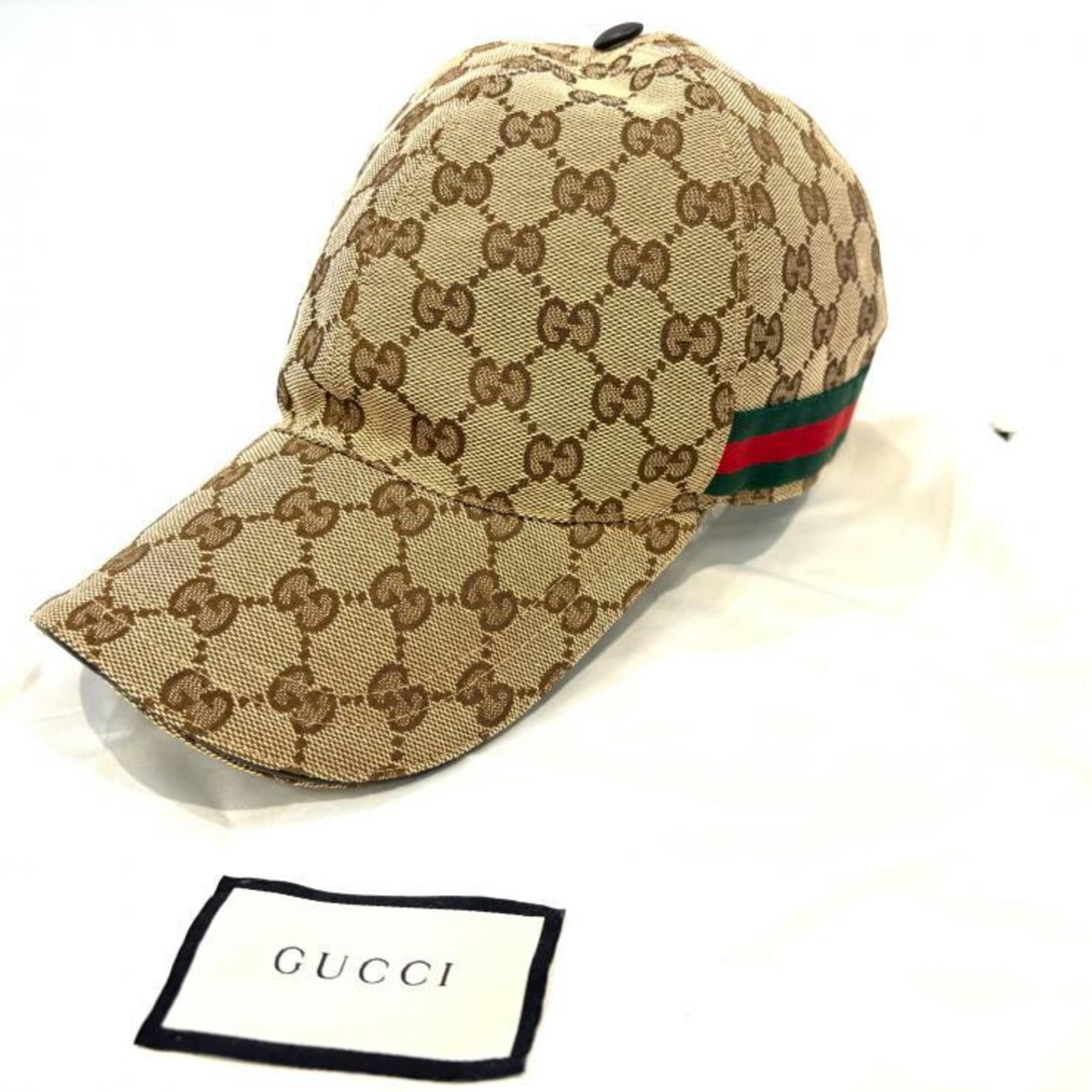 Canvas Leather Gucci Cap - 16