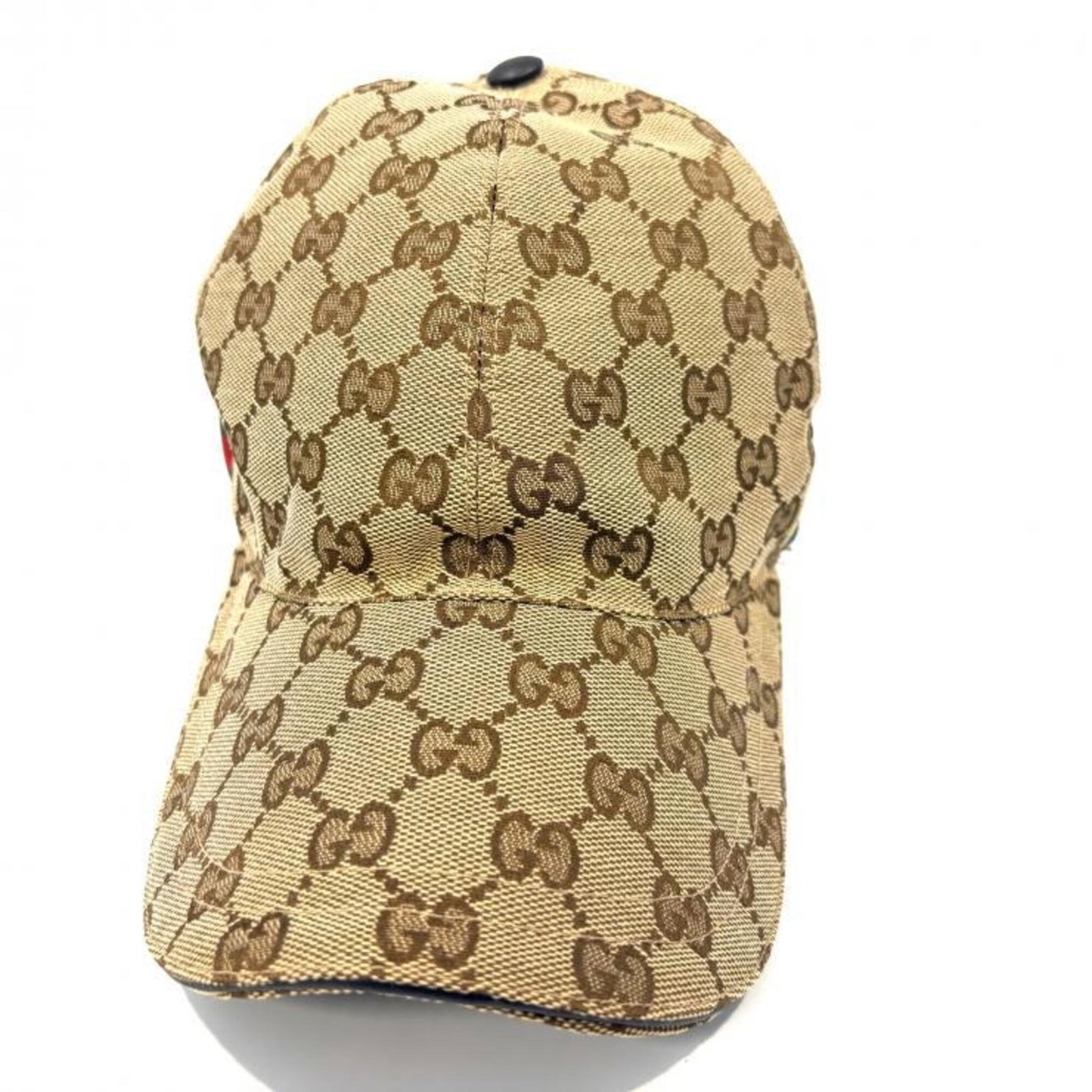 Canvas Leather Gucci Cap - 2