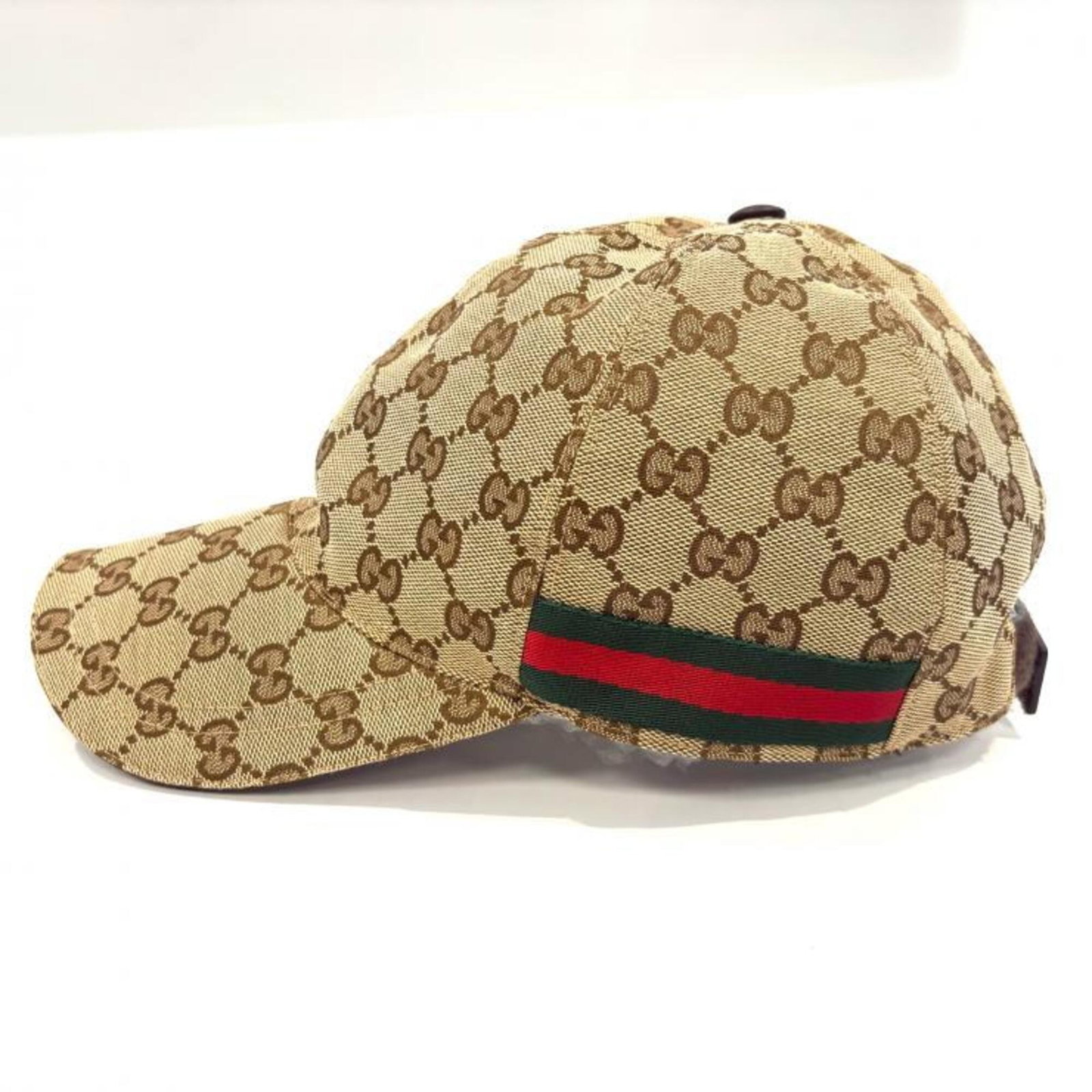 Canvas Leather Gucci Cap - 3