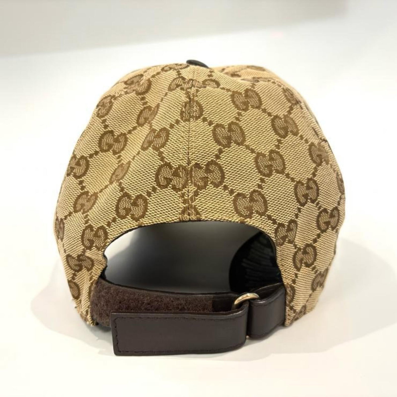 Canvas Leather Gucci Cap - 4