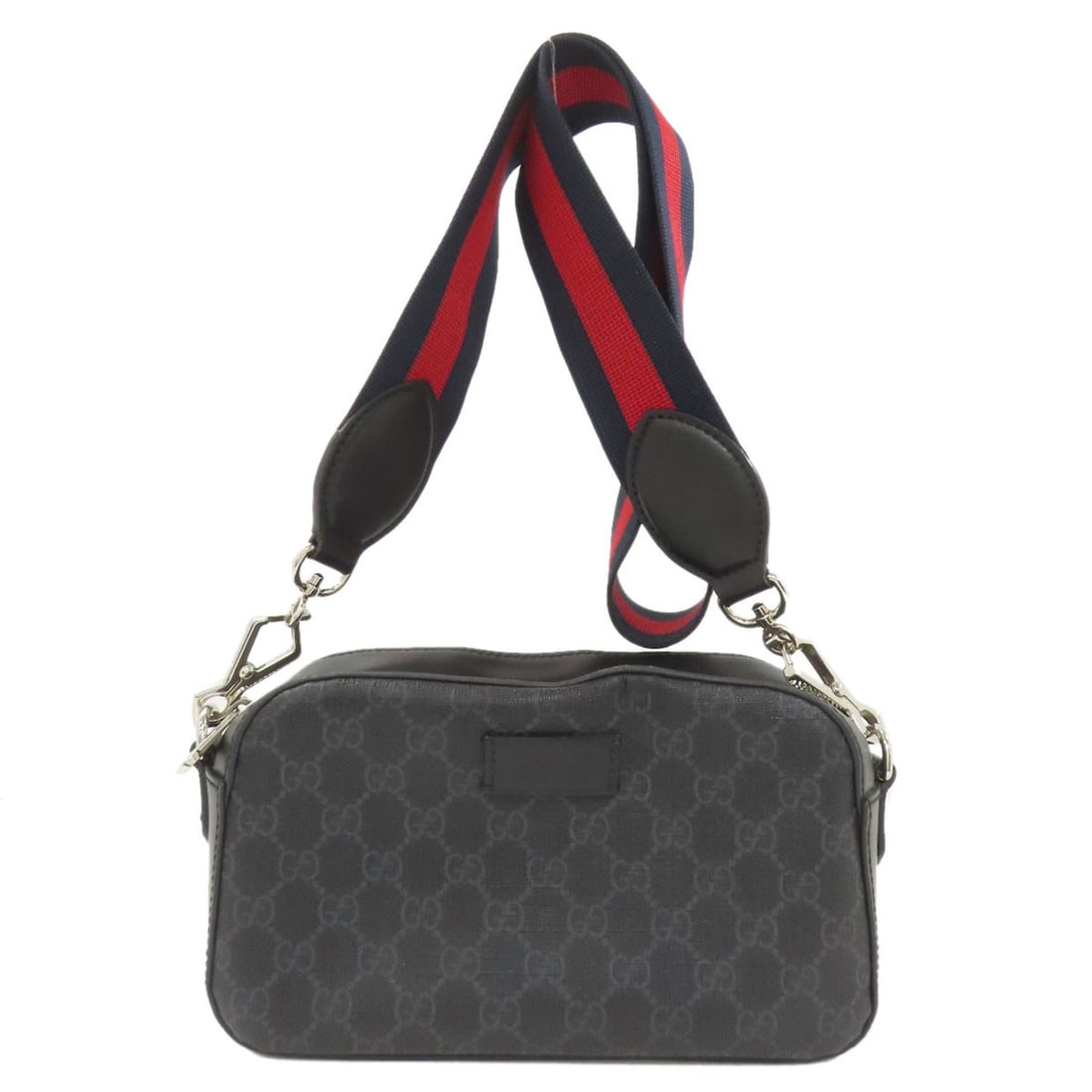 Gucci 574886 Gg Supreme Pvc Bag: Gucci 574886 Gg Supreme Pvc Bag Black PVC Gucci 574886 Gg Supreme Shoulder Bag. This shoulder bag features a distinctive black exterior with a PVC material, characteristic of the Gucci 574886 Gg Supre
