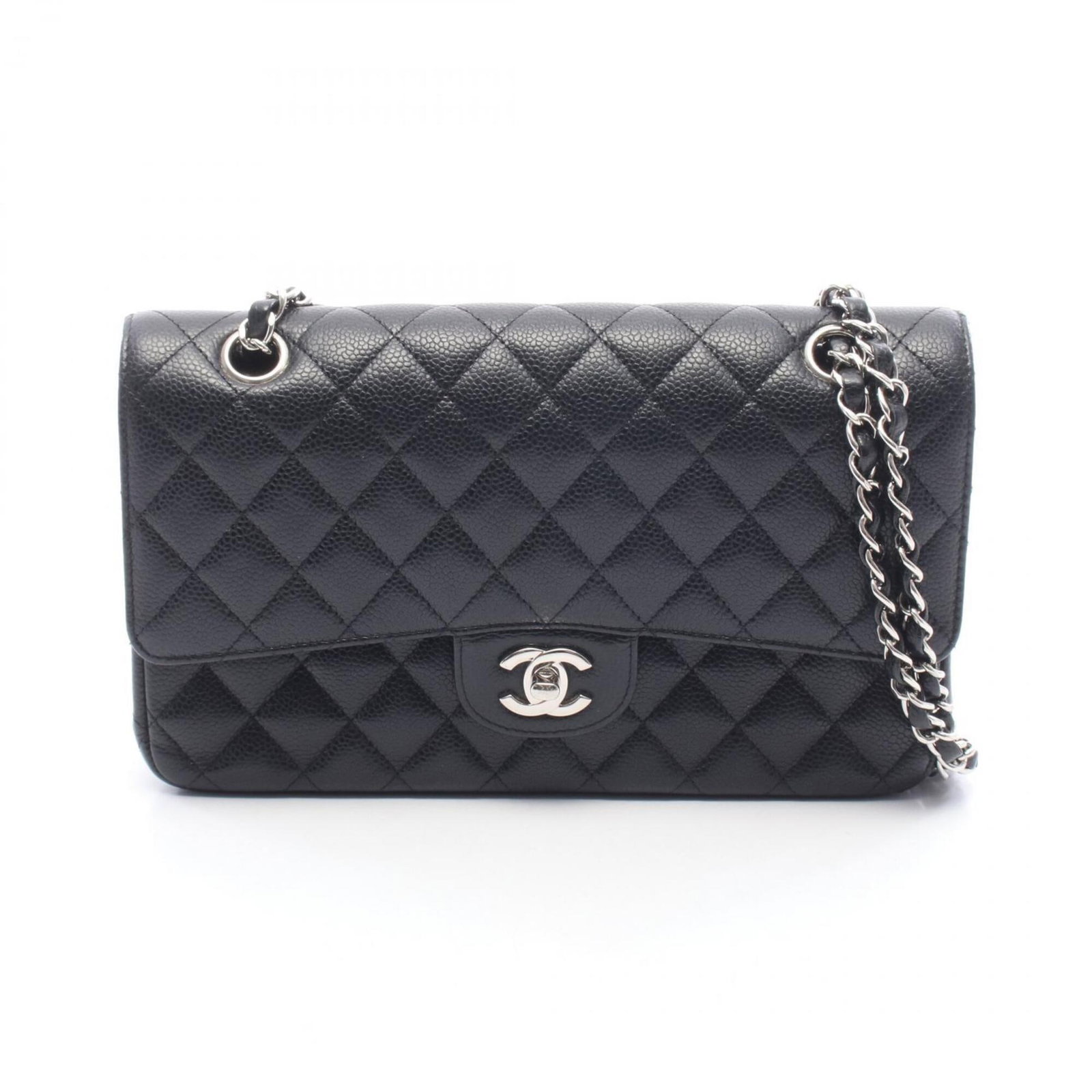 Calfskin Grained Shoulder Bag Handbag: Calfskin Grained Shoulder Bag Handbag Calfskin Grained Shoulder Bag Handbag in Black with Silver Hardware. This sleek shoulder bag features a classic design and premium materials, with a durable grain