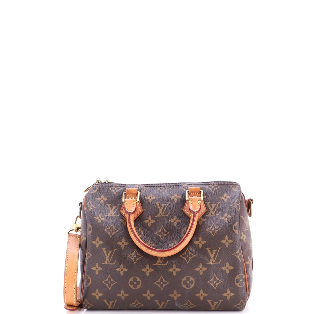 Speedy Bandouliere Bag 25 Monogram Canvas Louis Vuitton: Speedy Bandouliere Bag 25 Monogram Canvas Louis Vuitton Speedy Bandouliere Bag 25 Monogram Canvas Louis Vuitton features a classic design with a brown canvas exterior and gold hardware. The bag