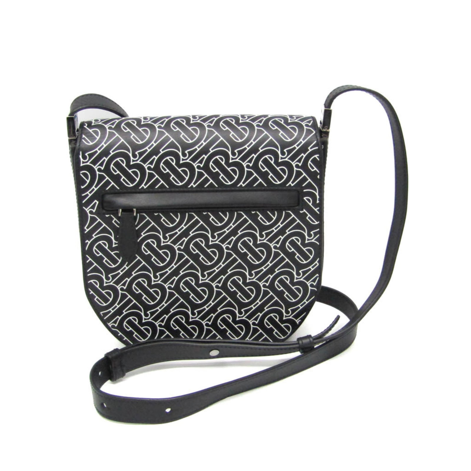 Burberry Bag Leather: Burberry Bag Leather Black leather shoulder bag from Burberry, featuring the iconic TB monogram, measures 18cm x 18cm x 5cm and weighs 730g. Made from high-quality leather, this bag is a stylish and c