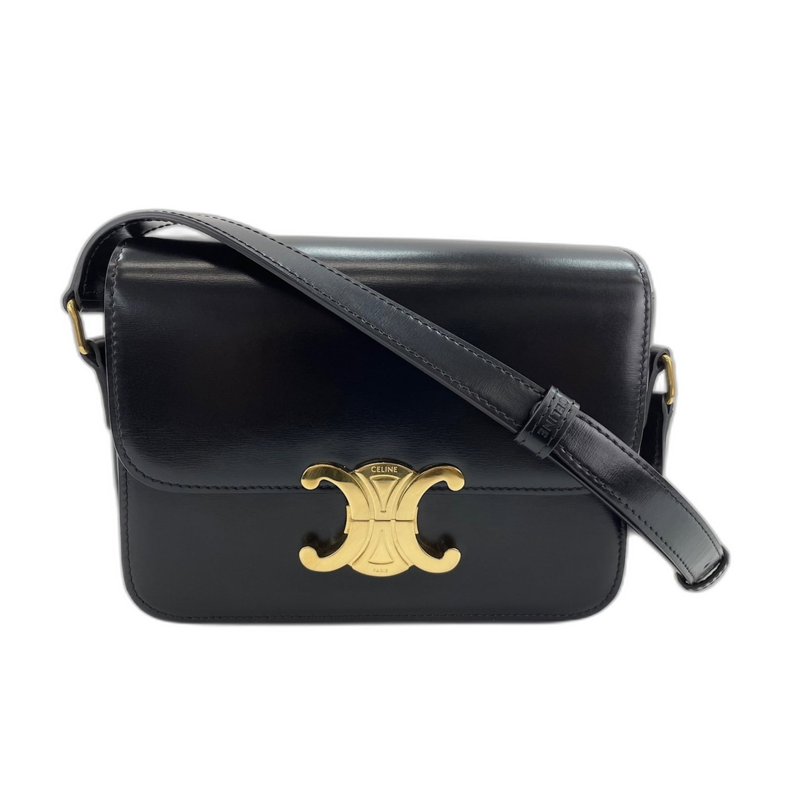 Celine Shoulder Bag: Celine Shoulder Bag Black Celine shoulder bag with a sleek 14cm x 19cm x 5cm size, perfect for everyday carry. This stylish bag features a classic design with clean lines and a timeless silhouette. It