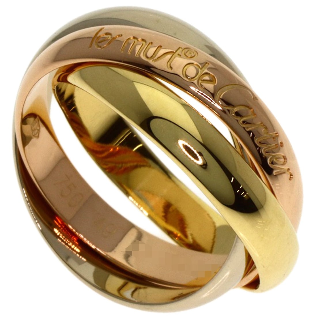 Cartier Trinity #49 Ring K18 Yellow Gold K18 White Gold: Cartier Trinity #49 Ring K18 Yellow Gold K18 White Gold Cartier Trinity #49 Ring is a K18 Yellow Gold and K18 White Gold masterpiece. This stunning ring features a signature and bears the mark of the