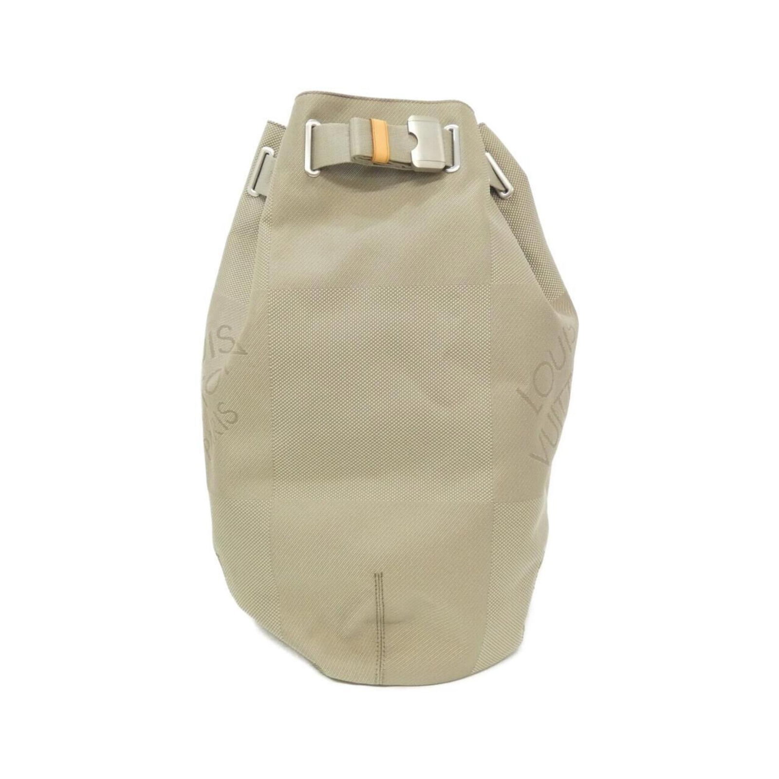 Canvas Handbag Louis Vuitton: Canvas Handbag Louis Vuitton Canvas Handbag Louis Vuitton bears a signature. Made from canvas, this sable-colored handbag features matte silver hardware. Measuring 51cm x 26cm x 26cm, it is a classic
