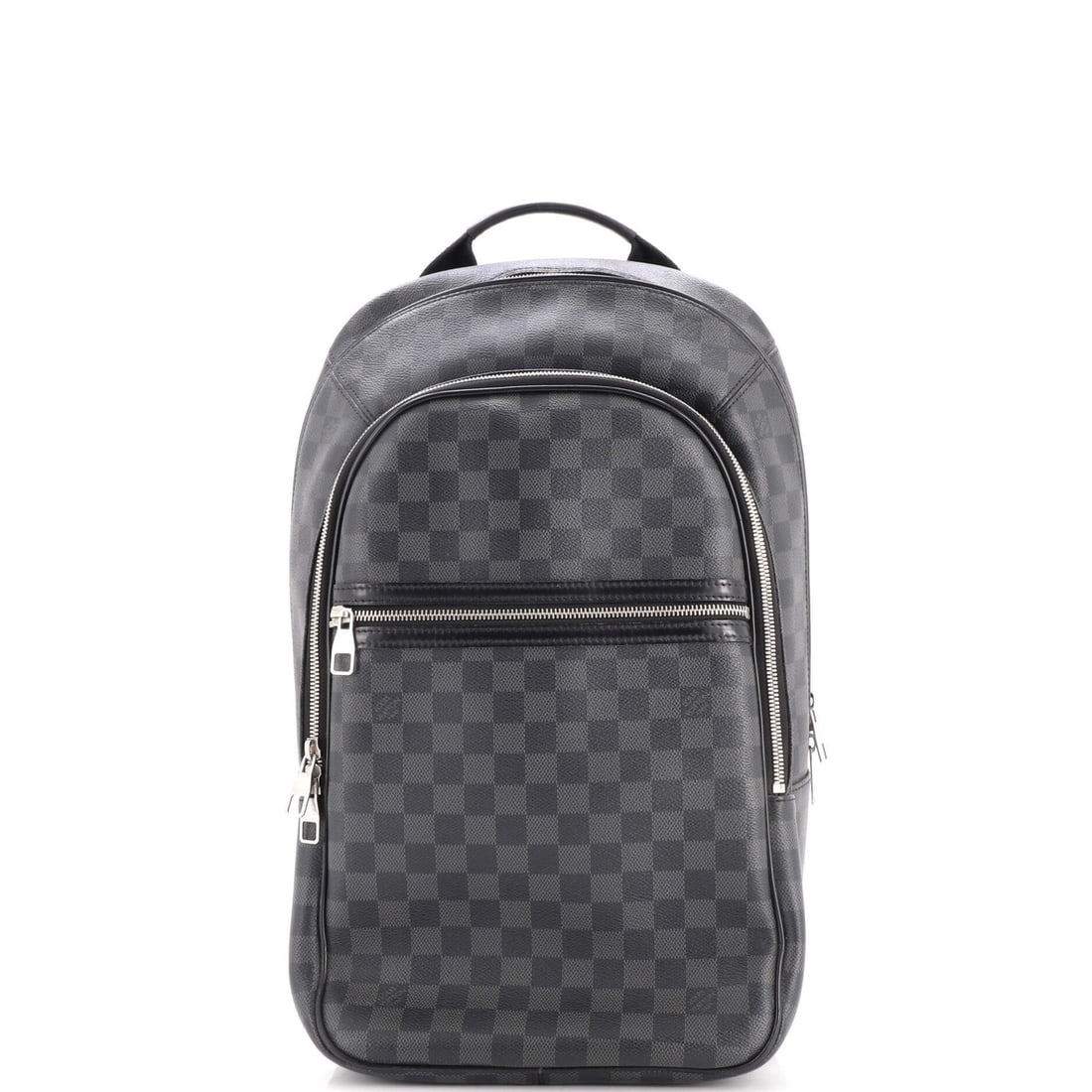 Louis Vuitton Damier Graphite Michael NM Backpack: Louis Vuitton Damier Graphite Michael NM Backpack Black canvas coated Louis Vuitton Damier Graphite Michael NM Backpack with heavy edge wear, scuffs, and minor creases, measuring 18" x 10.5" x 7"