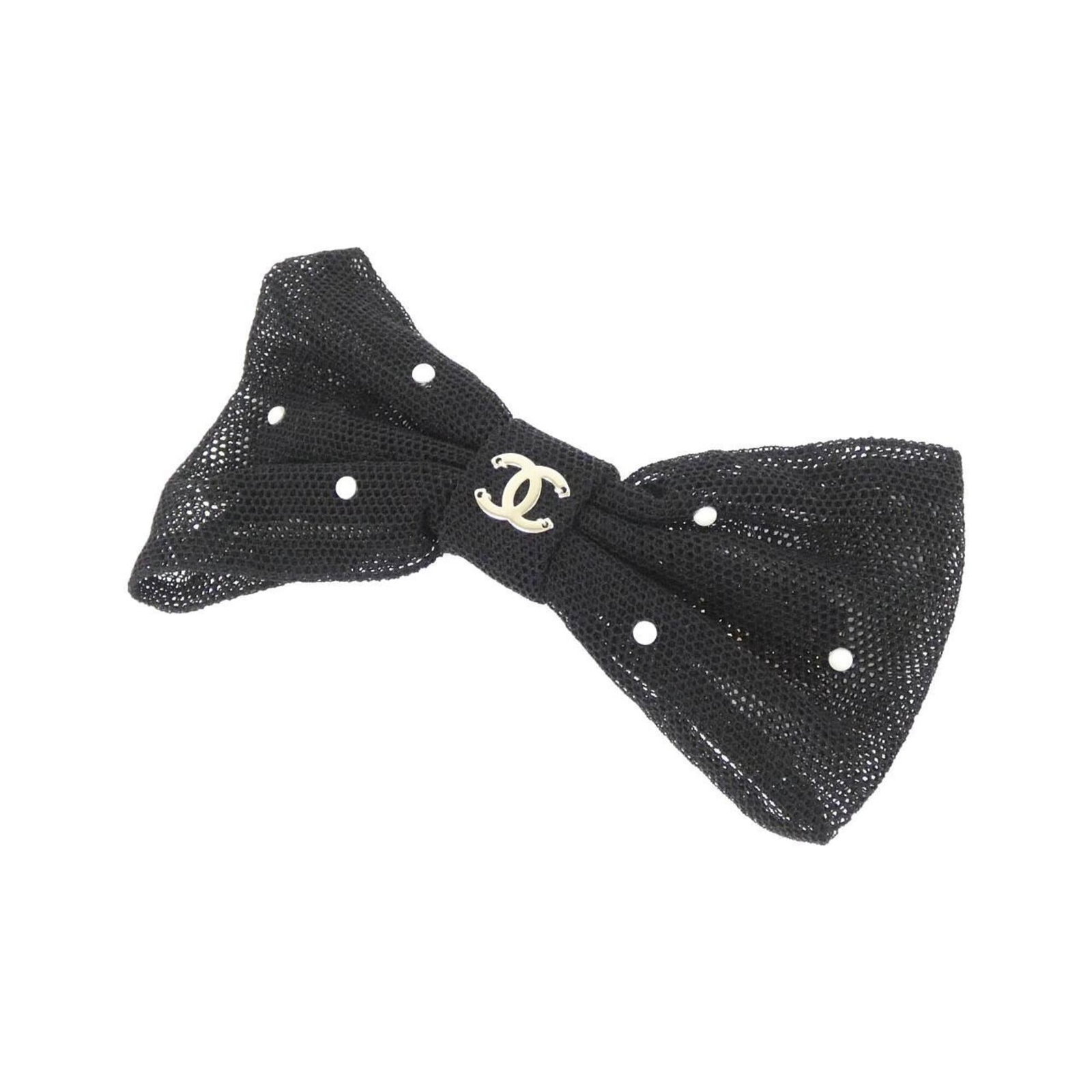 Cotton Barrette Chanel: Cotton Barrette Chanel Cotton Barrette Chanel features a navy color and measures 11cm x 6.5cm. Made from cotton, this barrette is a simple yet elegant accessory. Its compact size makes it a practical 