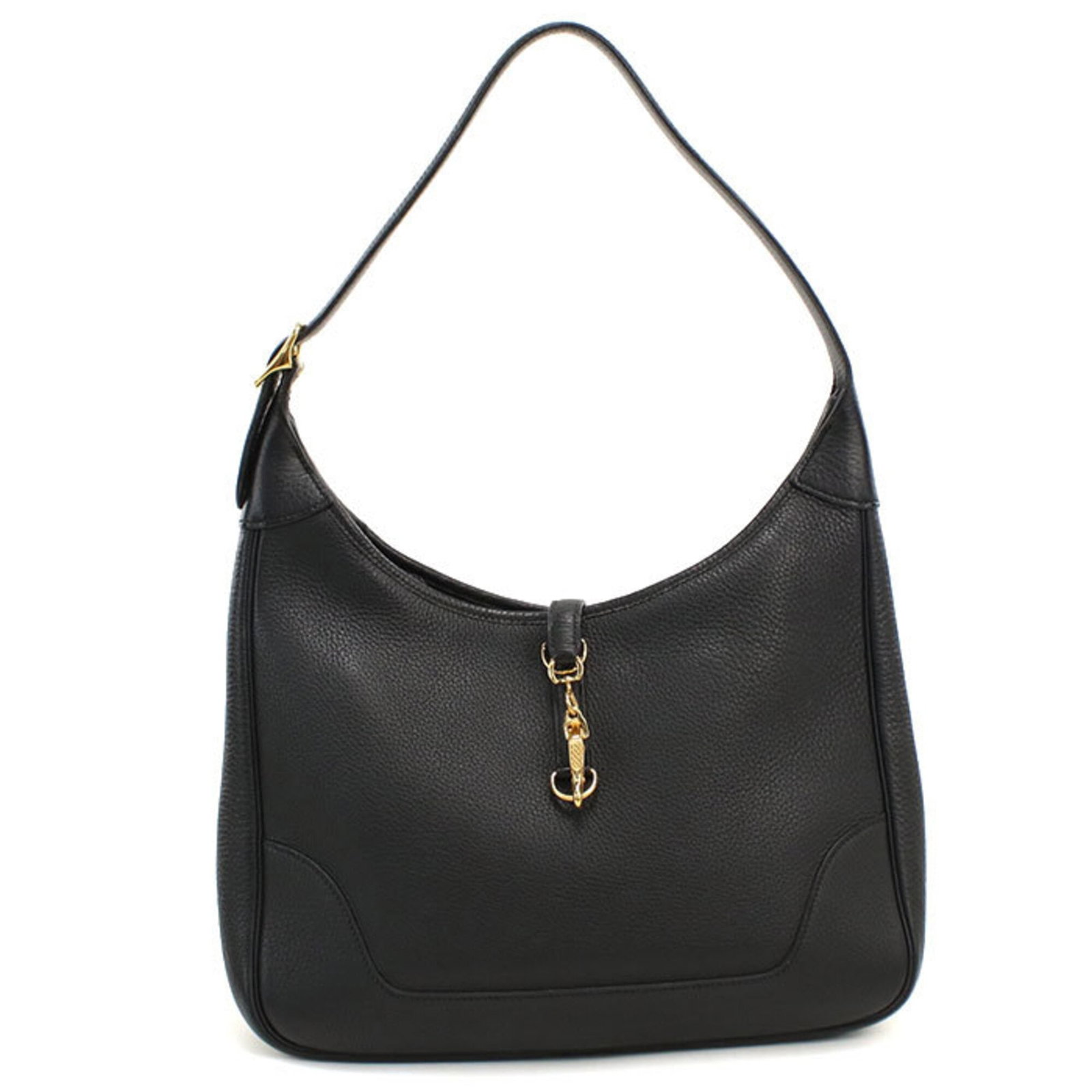 Hermes Shoulder Bag Taurillon Clemence Leather: Hermes Shoulder Bag Taurillon Clemence Leather Taurillon Clemence leather is a signature Herm?s material known for its exceptional durability and rich, dark color. This black shoulder bag features