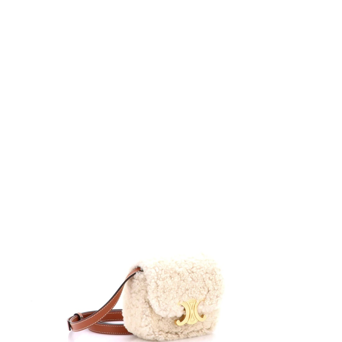 Shearling Mini Celine Shoulder Bag Triomphe - 2
