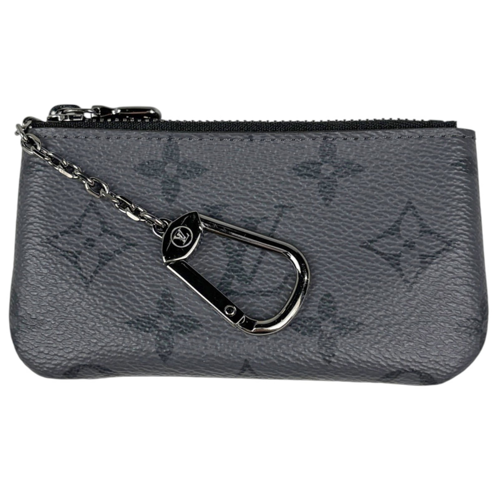 Louis Vuitton Coin Purse/ Coin Case Monogram Eclipse Monogram Reverse: Louis Vuitton Coin Purse/ Coin Case Monogram Eclipse Monogram Reverse Monogram Eclipse and Monogram Reverse designs come together in this sleek Louis Vuitton coin purse. With its striking black color