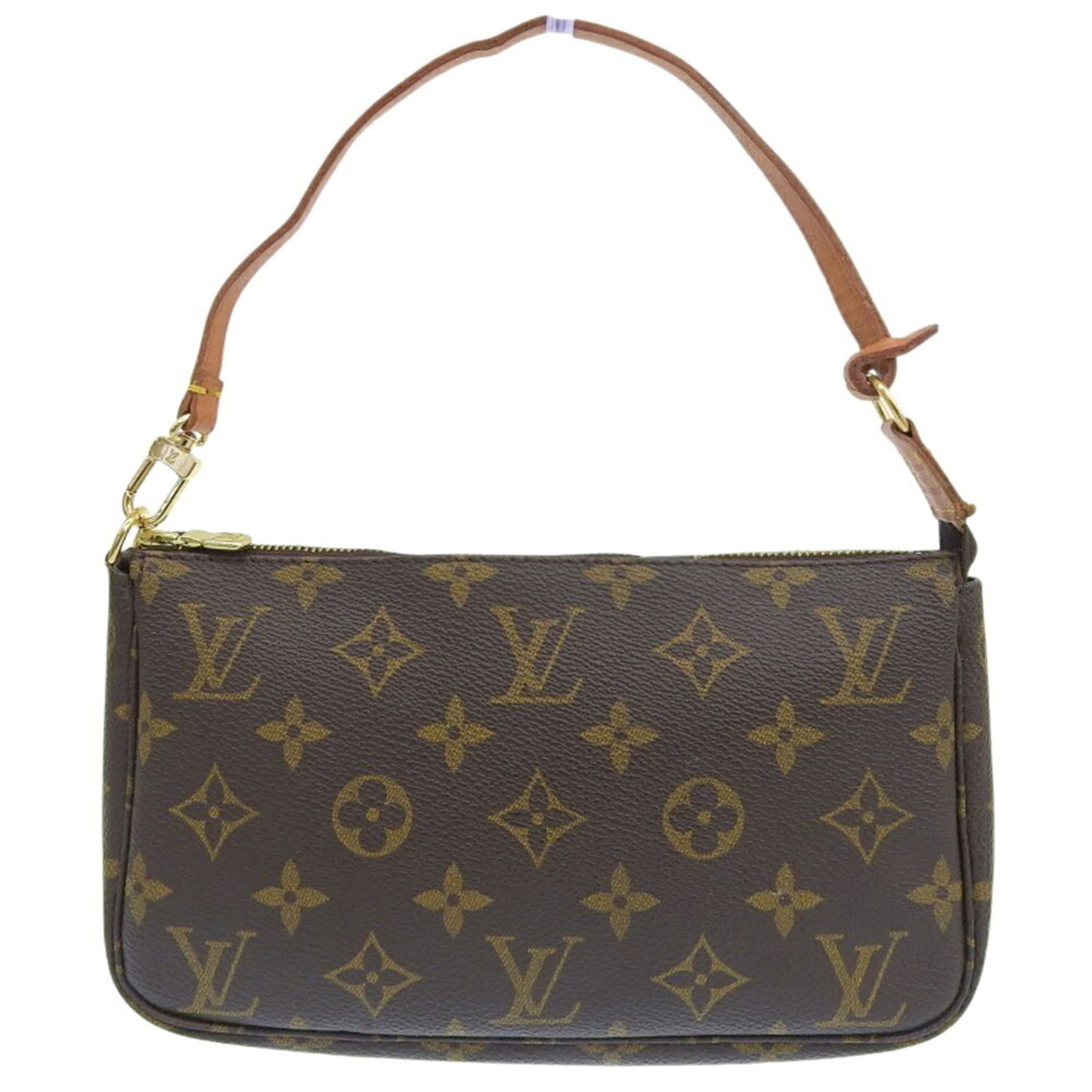 Louis Vuitton Pochette Pouch Pvc Leather: Louis Vuitton Pochette Pouch Pvc Leather The Louis Vuitton Pochette Pouch is a stylish and compact accessory, featuring a unique blend of PVC and leather materials. Measuring 13cm x 21cm x 4cm, it