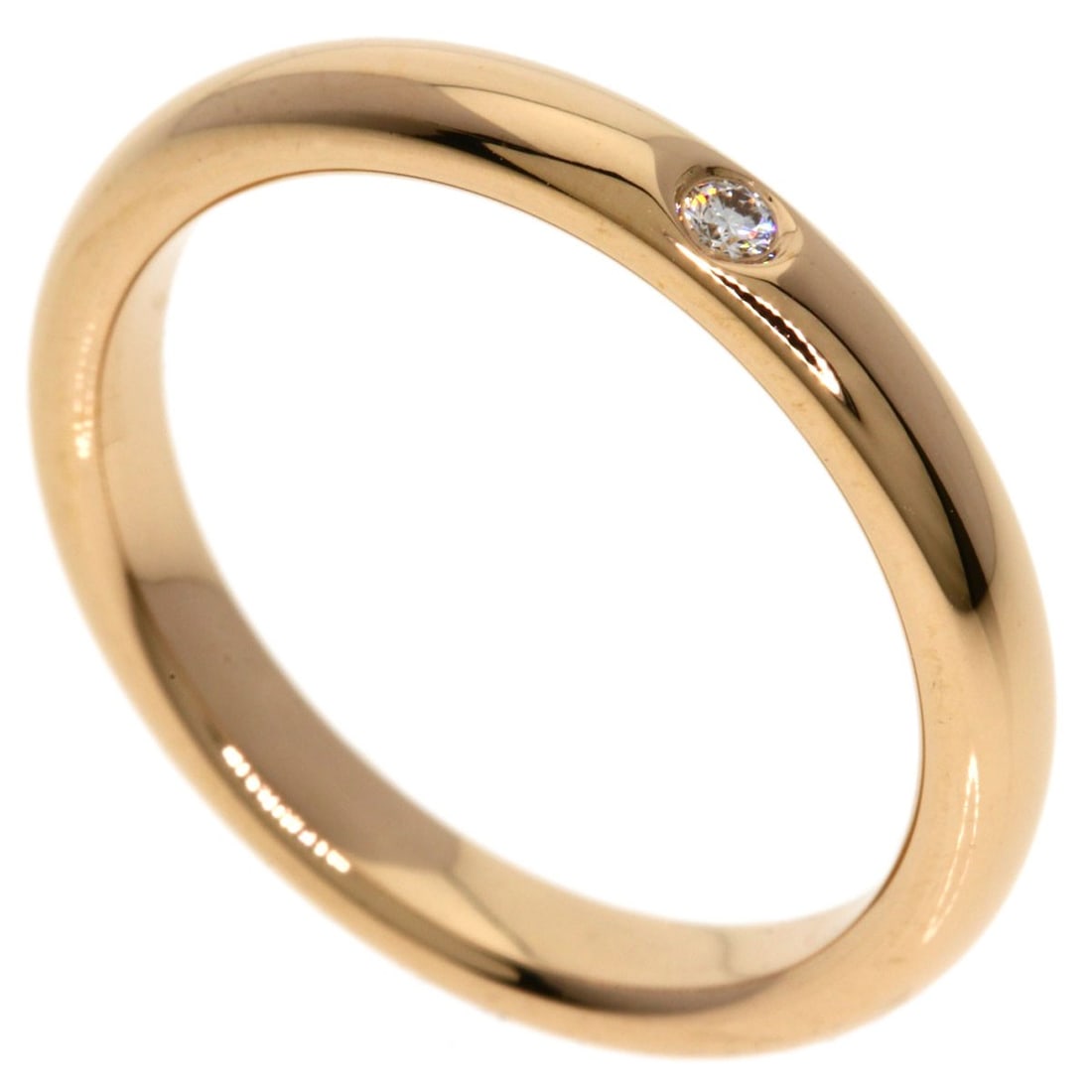 Tiffany&Co. Wedding 1P Diamond Ring K18 Pink Gold: Tiffany&Co. Wedding 1P Diamond Ring K18 Pink Gold K18 Pink Gold Tiffany&Co. Wedding 1P Diamond Ring is a stunning piece featuring a diamond set in 18k pink gold. The ring boasts a classic design with 